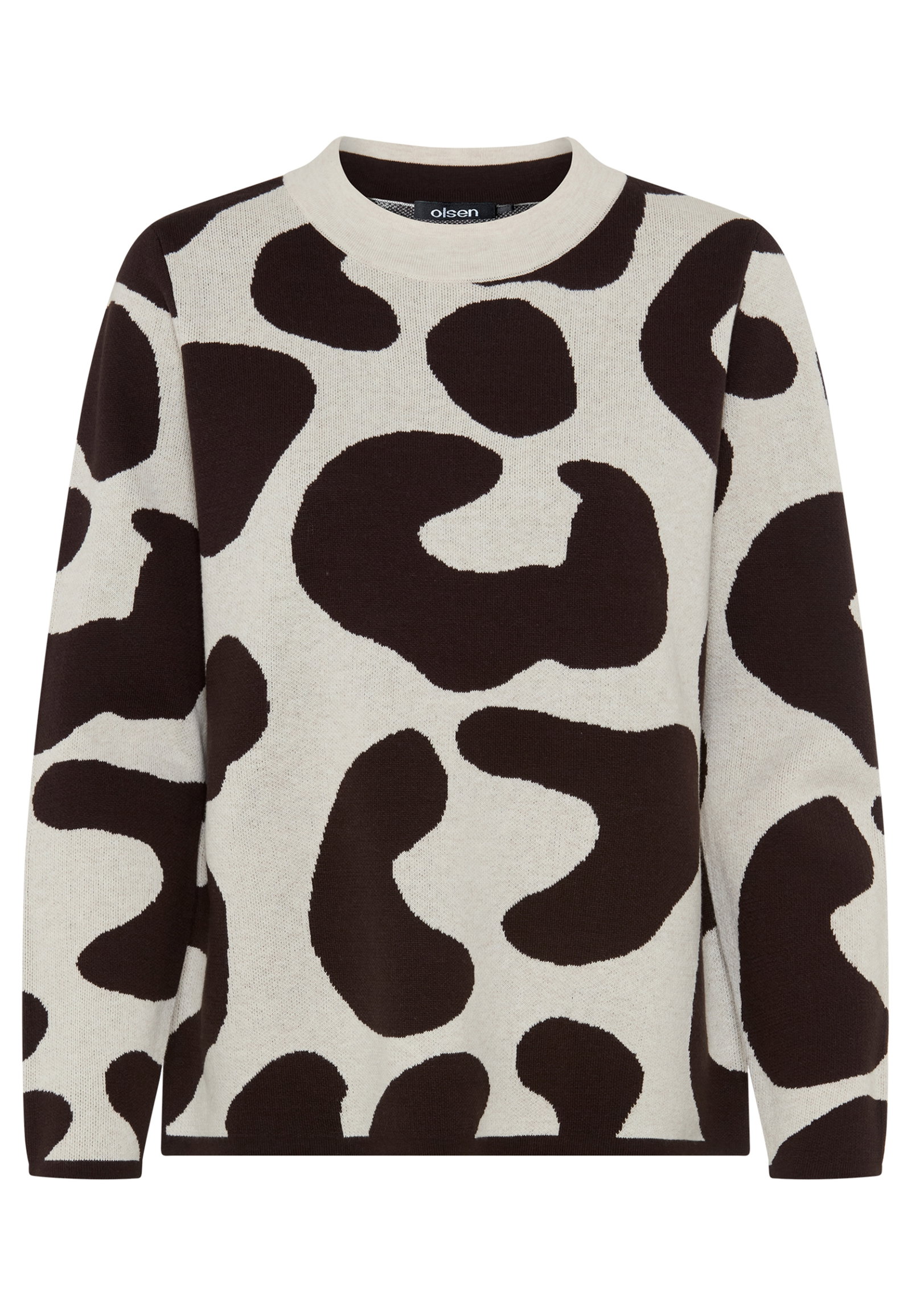 Pullover Long Sleeves, Almond Beige Mel. #1