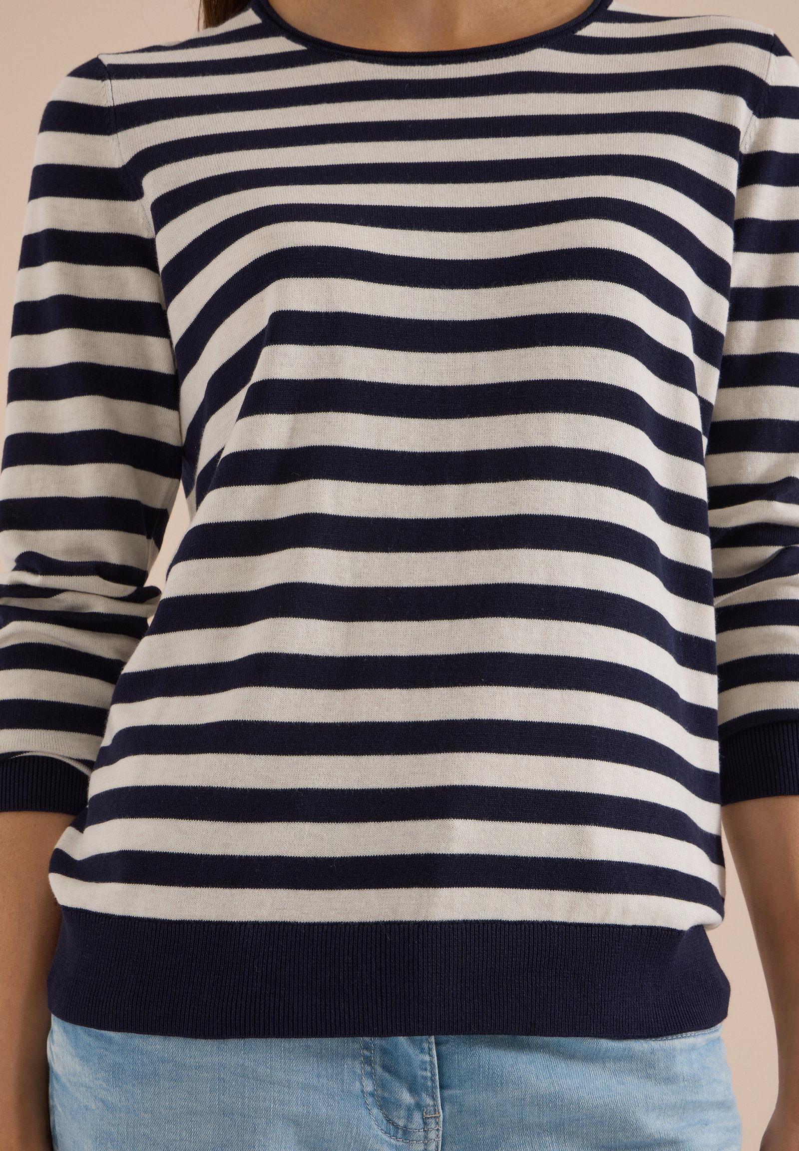 TOS_Striped Roundneck, urban dark blue #7