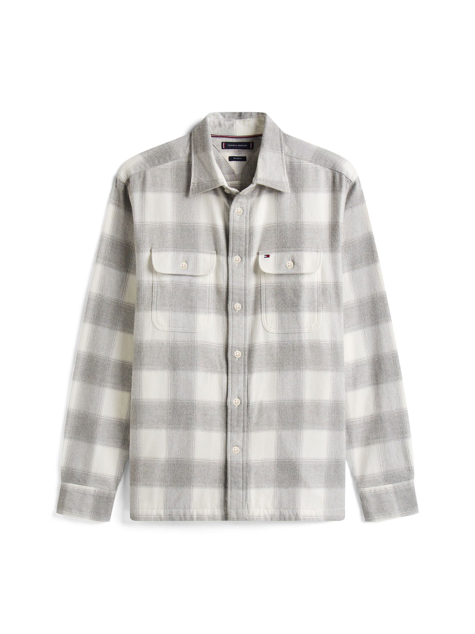 Tommy Hilfiger | Tommy Hilfiger Hemd Regular Fit | L | ivory / city grey / multi