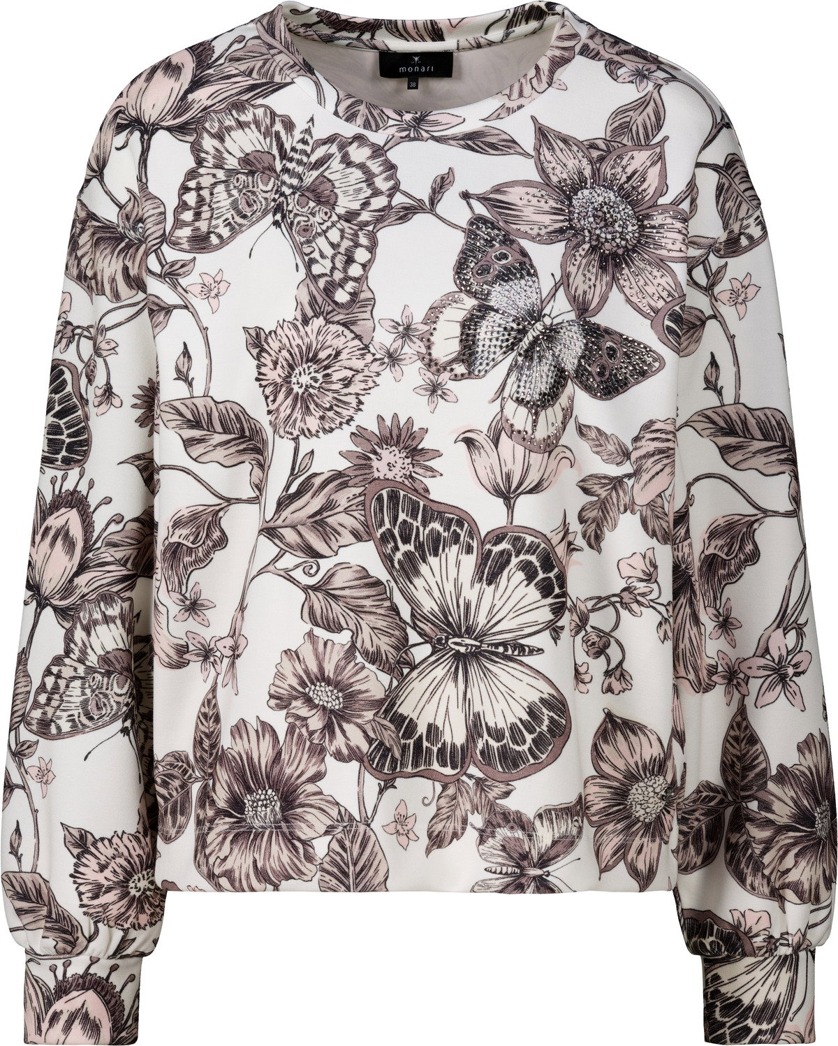 Sweatshirt, taupe gemustert #1