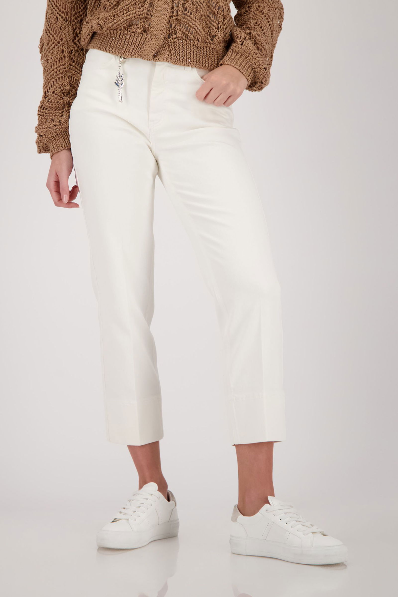 Monari |  Monari Schmale Hose  | 44 | off-white