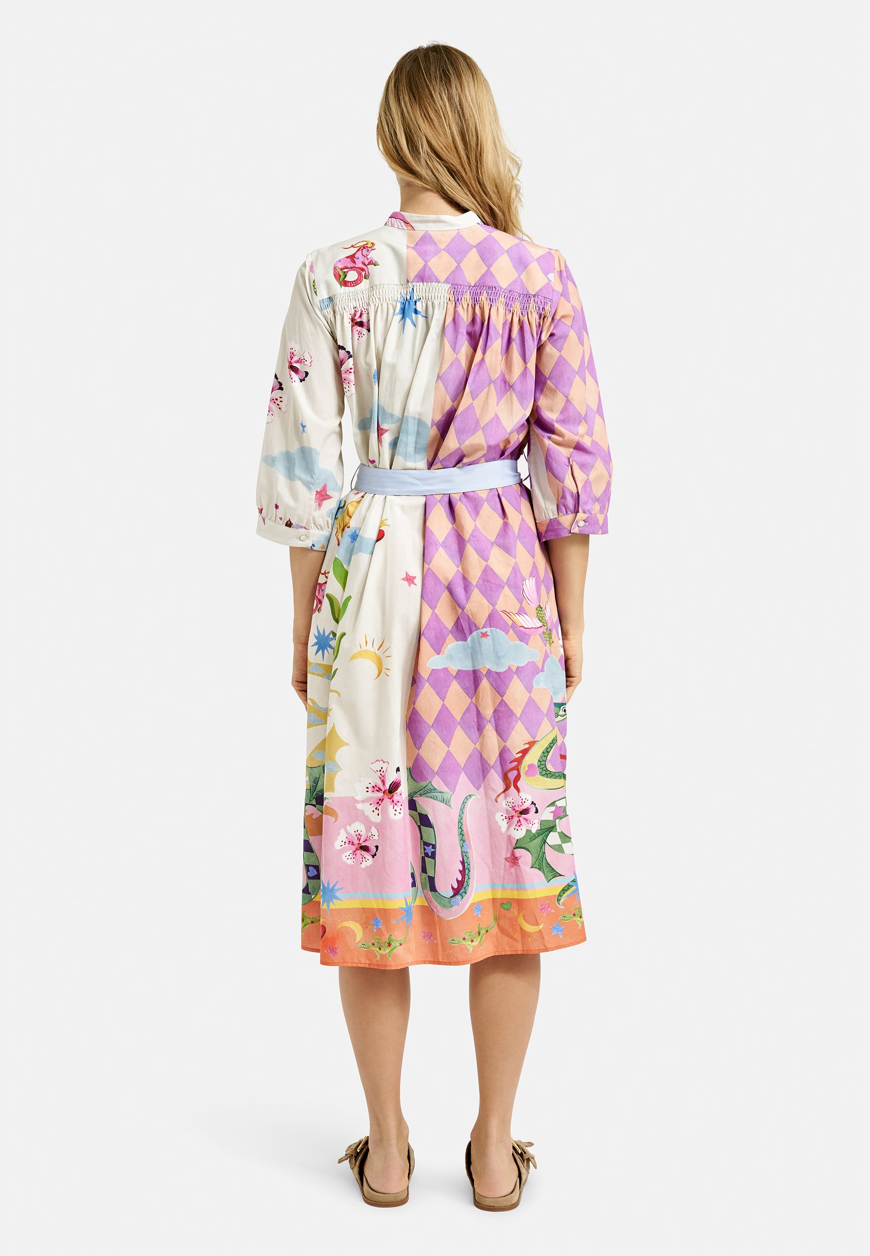  |  CRAZY DRESS, LAVENDER PRINT | M | lavender print