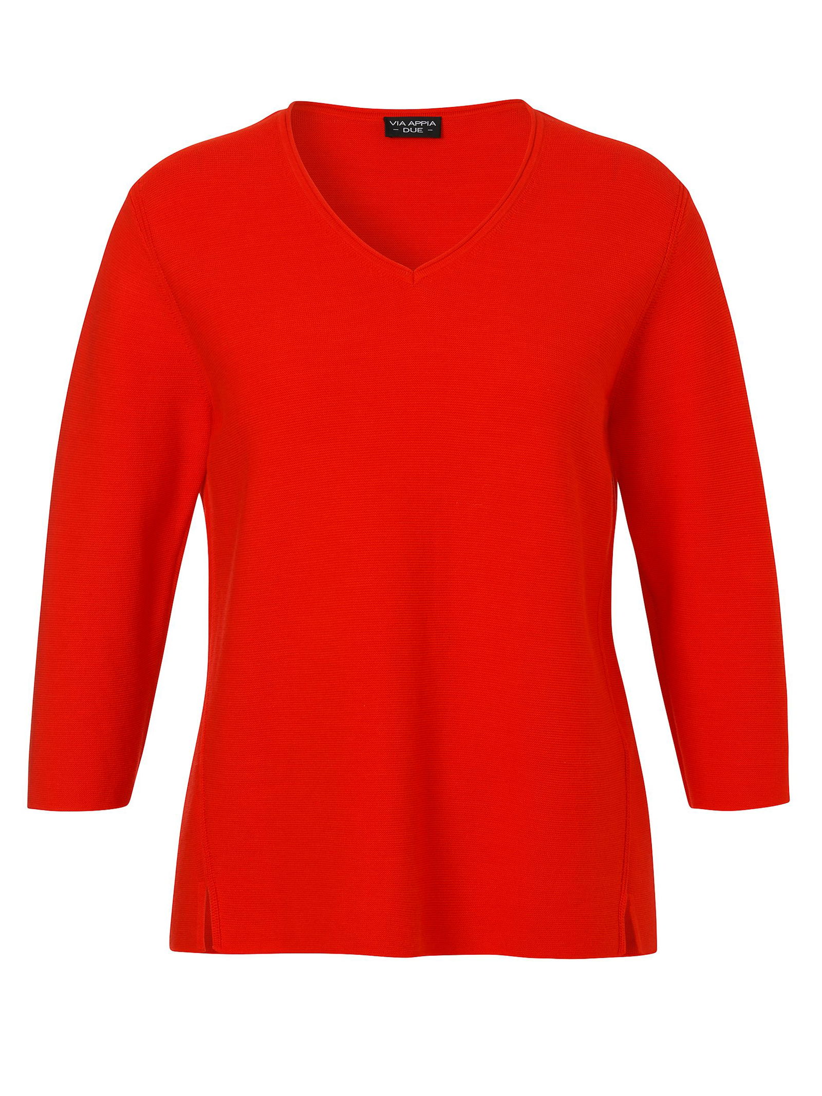  | Pullover V-Ausschnitt 3/4 Arm | 46 | koralle