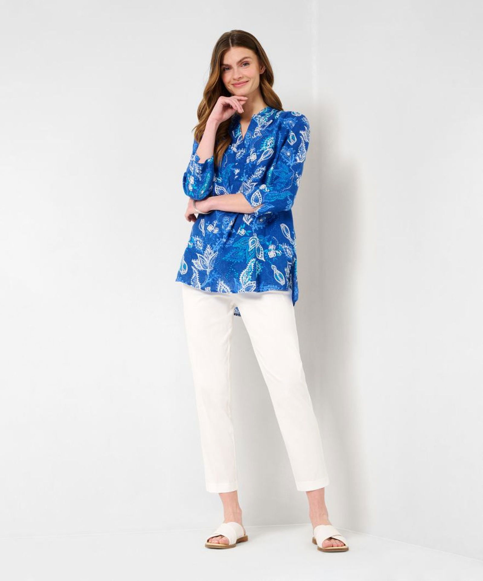 d8e53c76d38b7018f2a2f46278bda4d2 Brax |  Brax Bluse aus Leinen  | 42 | ocean water used
