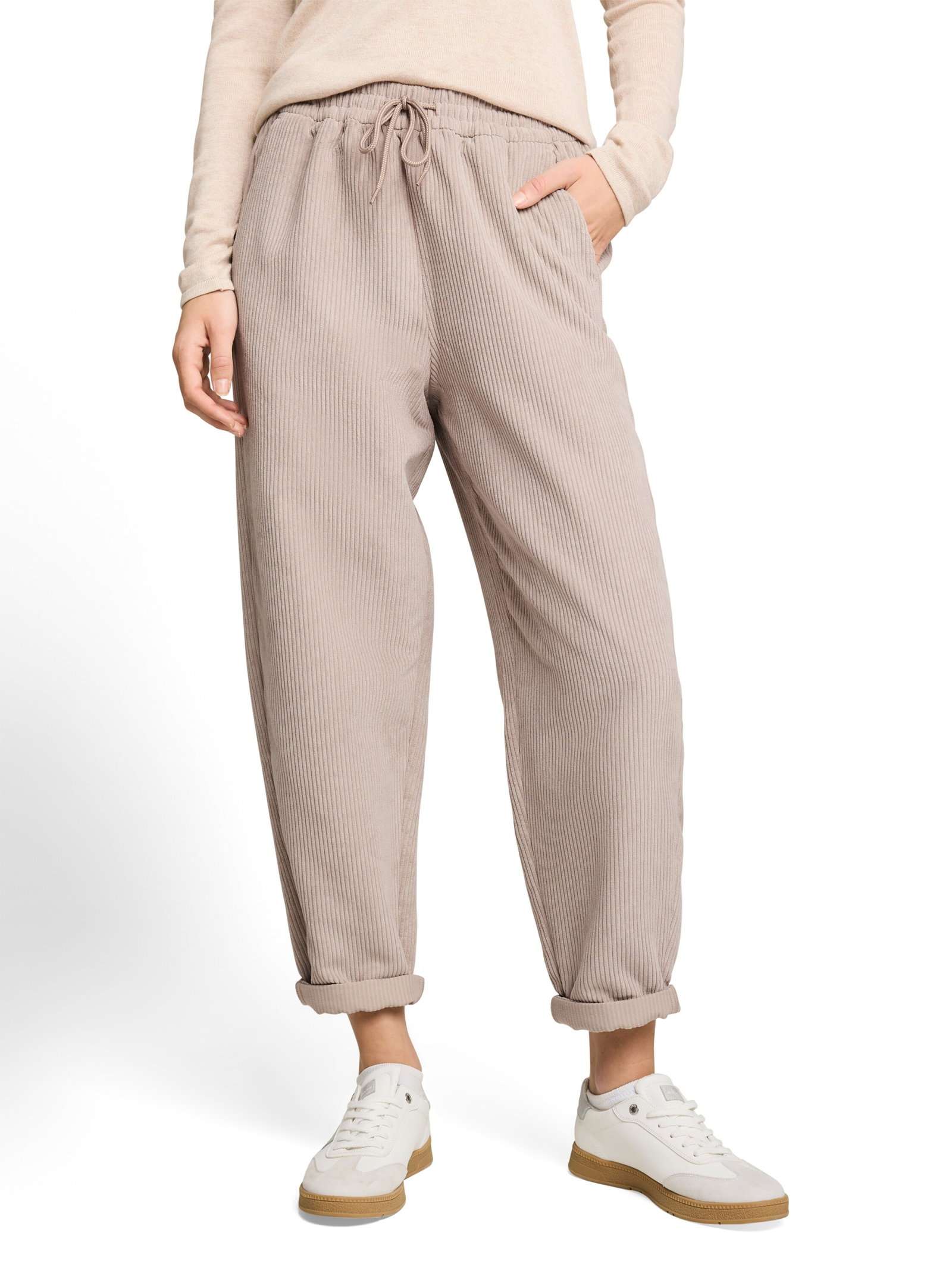 barrel corduroy pants, atmosphere beige #2