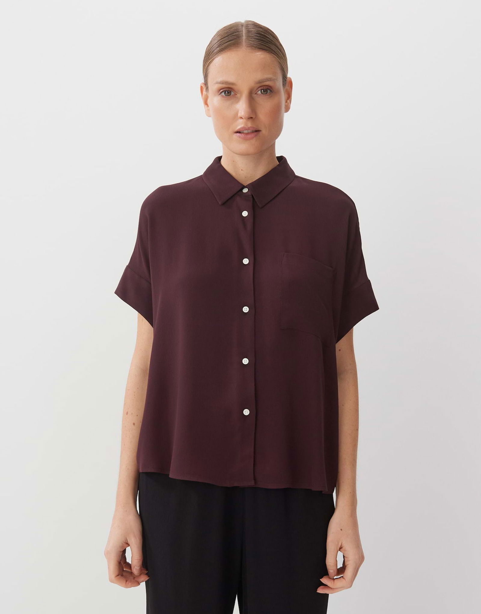 Someday |  Someday Druckbluse  | 38 | plum