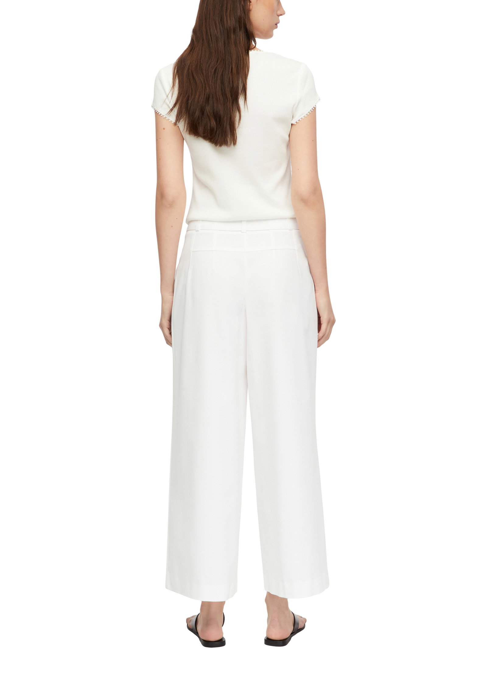 Comma Wide-Leg-Hose mit Bundfalten #3
