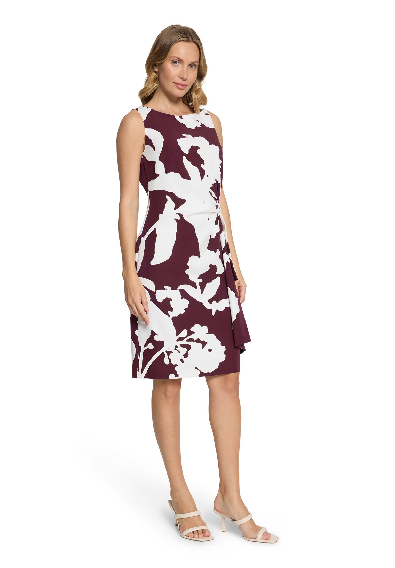 Kleid Kurz ohne Arm, Dark Red/White #5