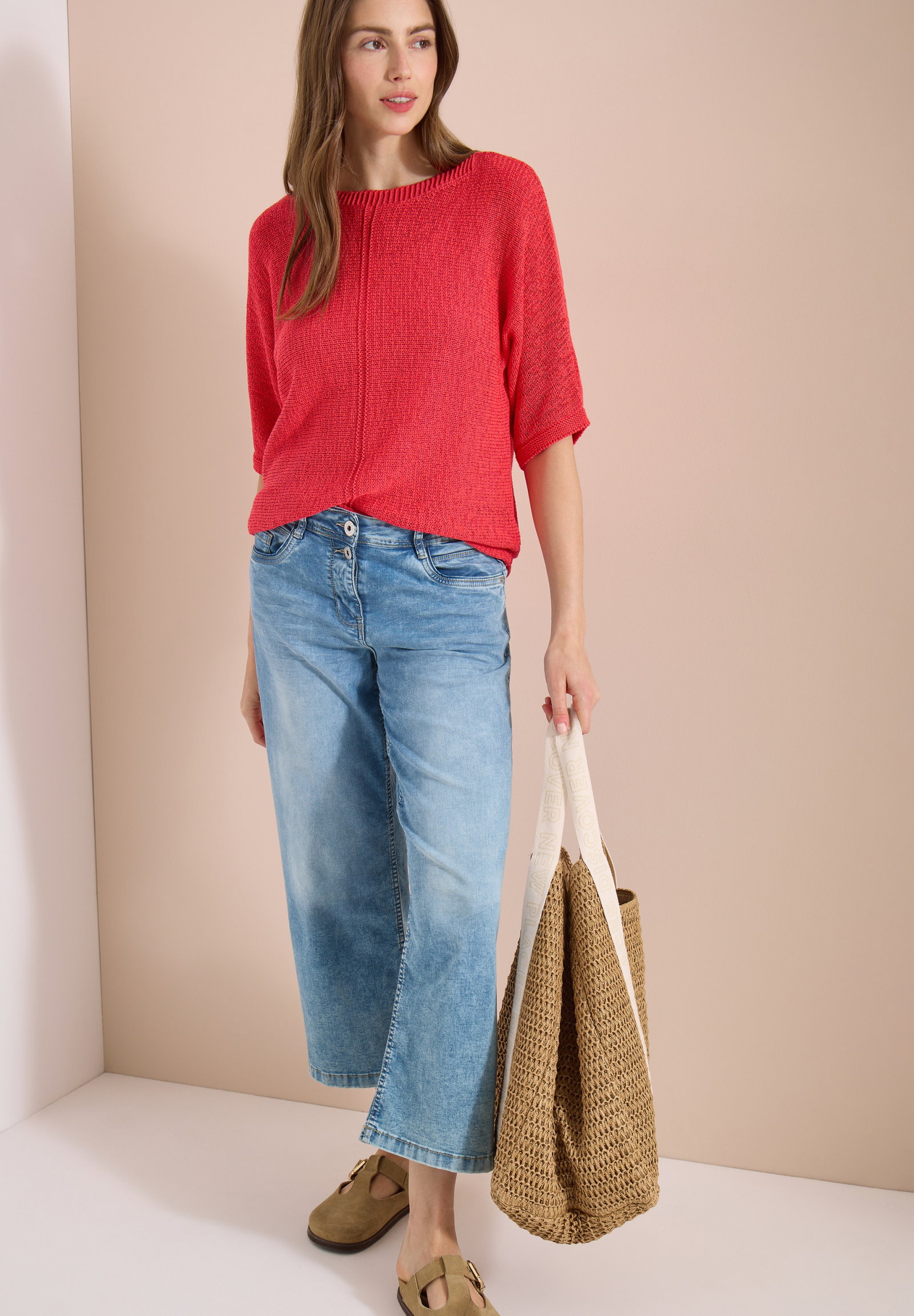 Tapeyarn Dolman, coral #5