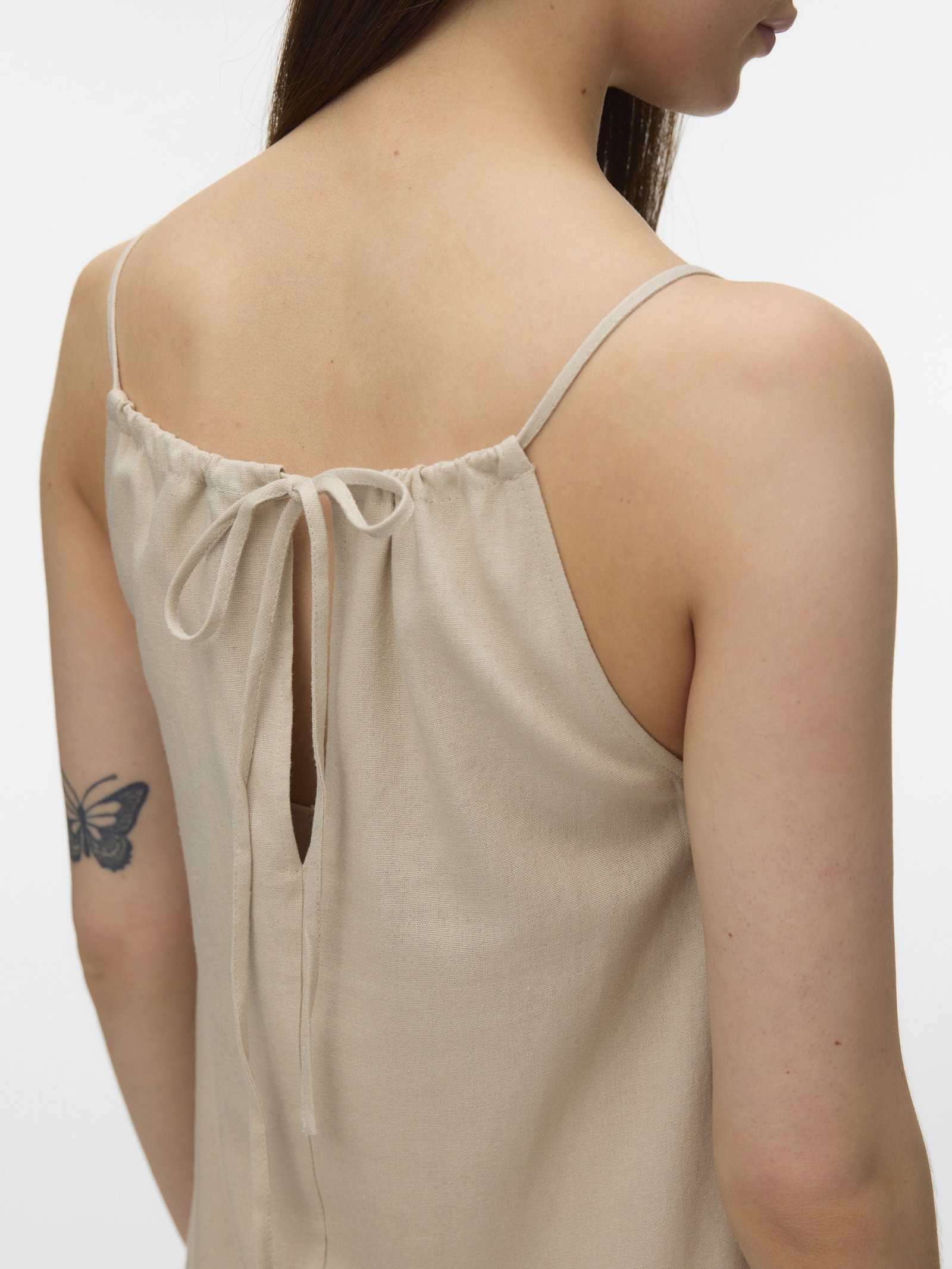 VMJESMILO CALF SINGLET DRESS WVN NO, Silver Lining #5