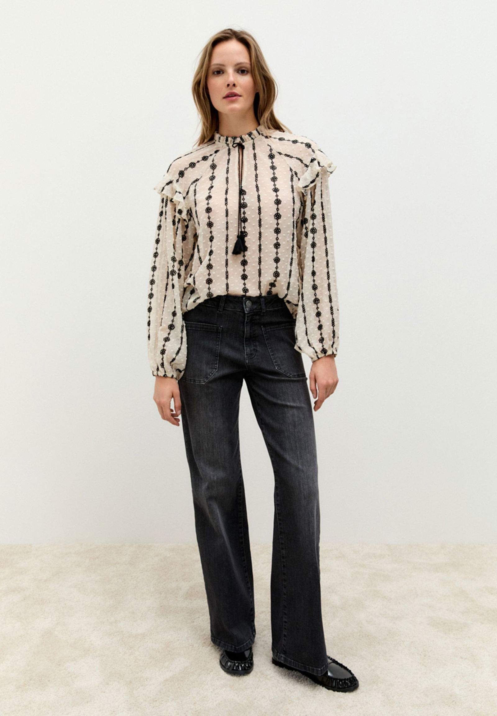 More & More |  More & More Druckbluse  | 38 | ecru