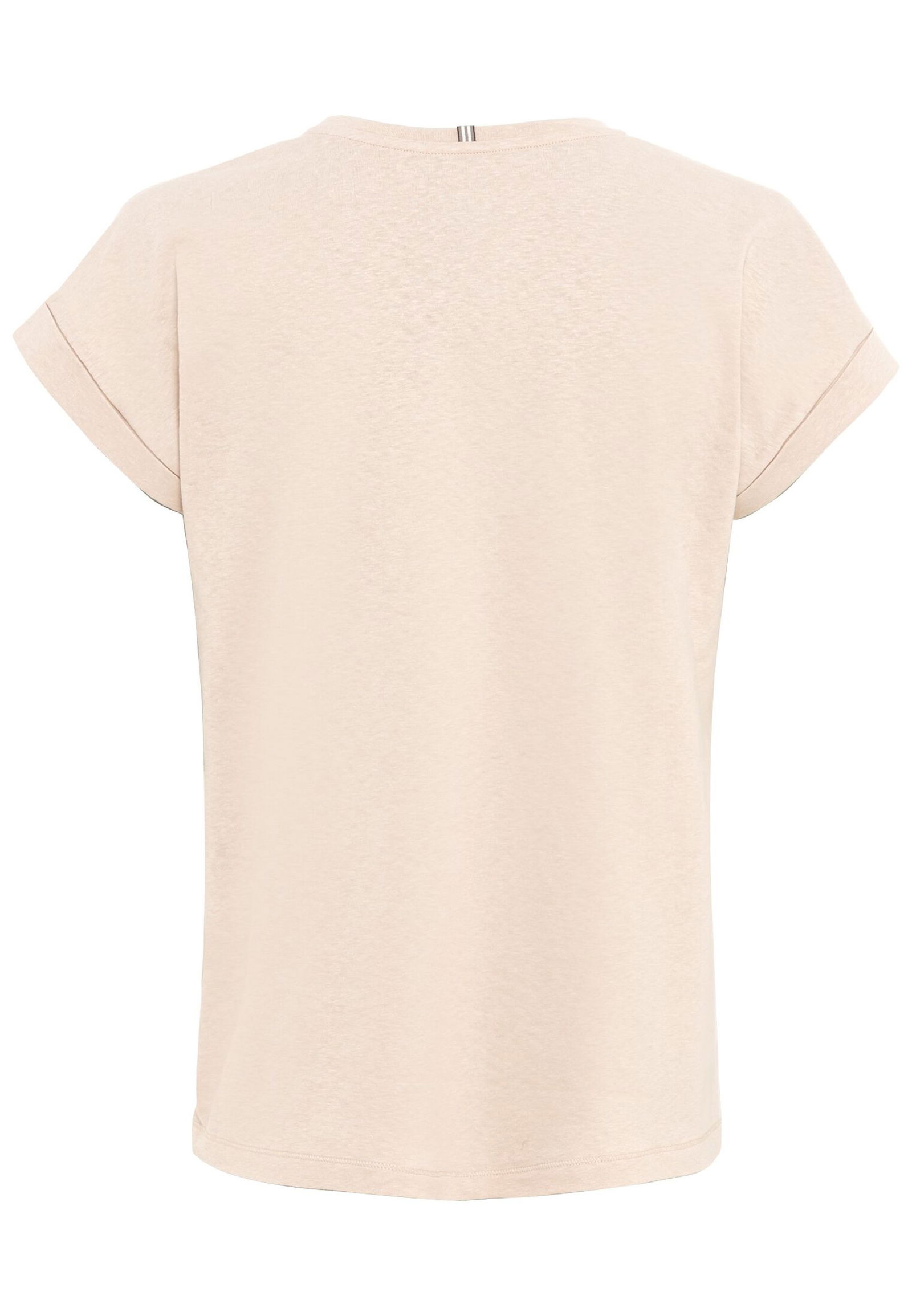 Camel Active |  T-Shirt aus Baumwoll-Leinen-Mix | M | dark navy