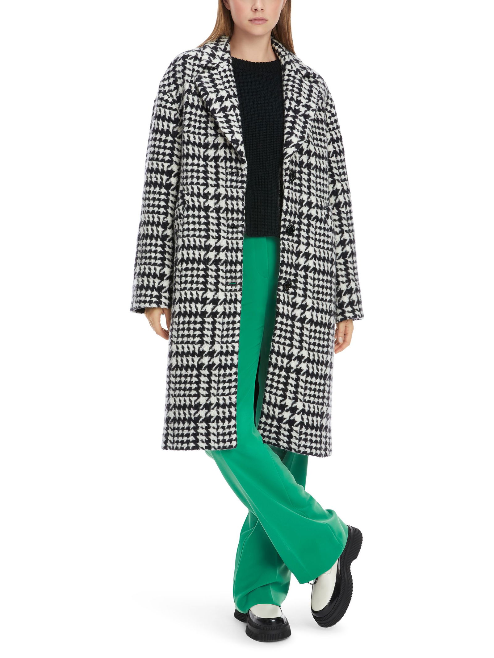 4aaad507bd285ec255f52c9271a896e0 Marc Cain Sports | Marc Cain Sports Wollmantel | 44 | black and white