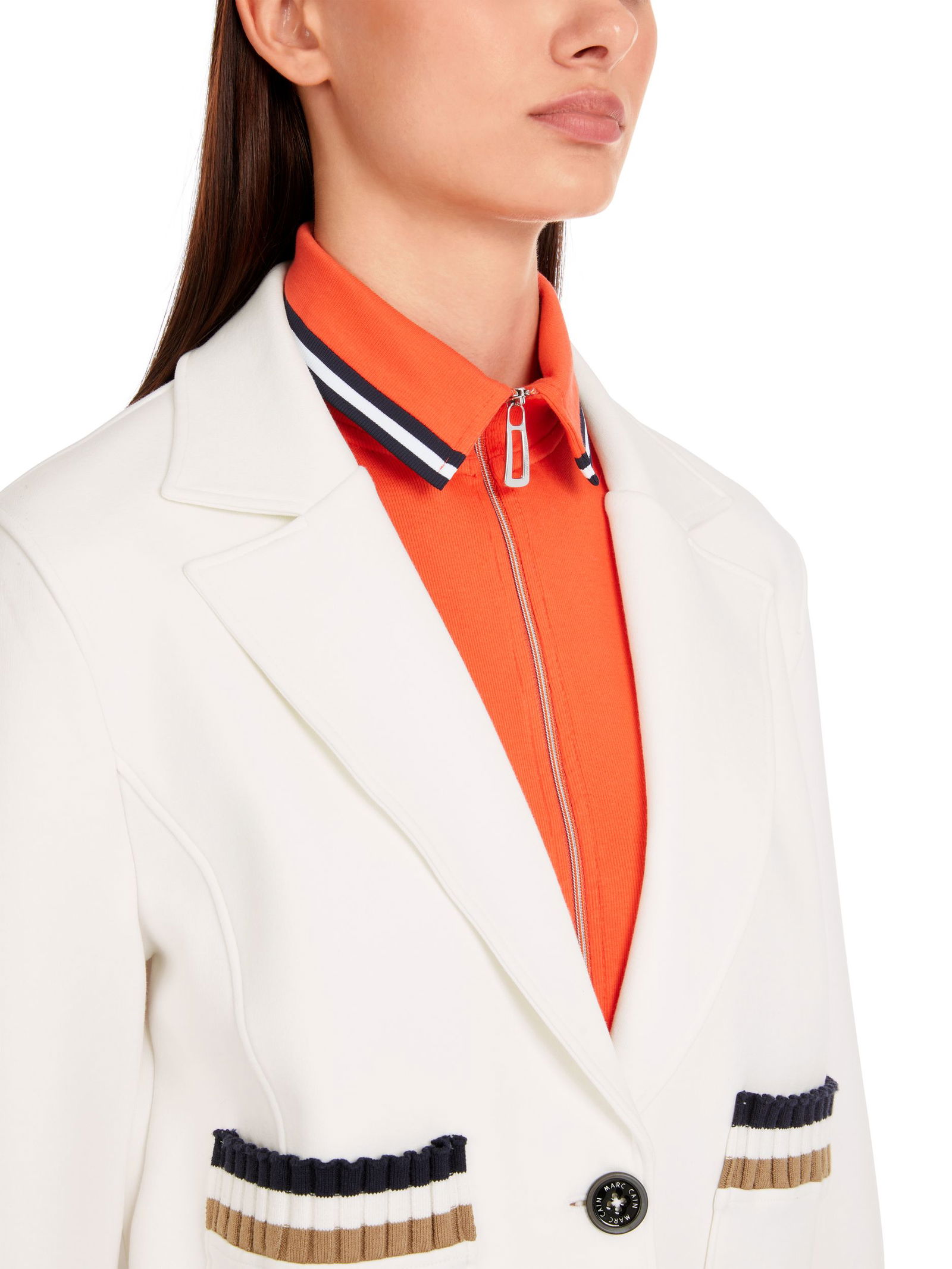 Marc Cain Sports |  Marc Cain Sports Sweatblazer  | 38 | off-white