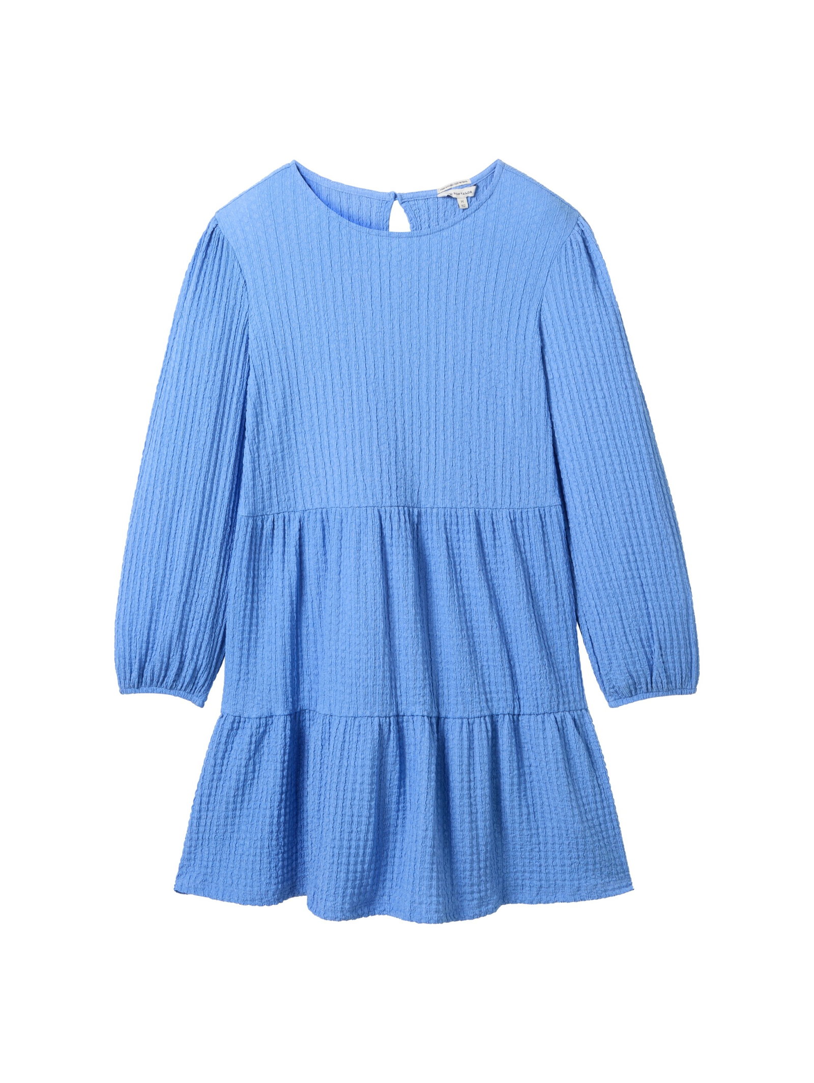 crinkle cutline dress, sicilian blue #1