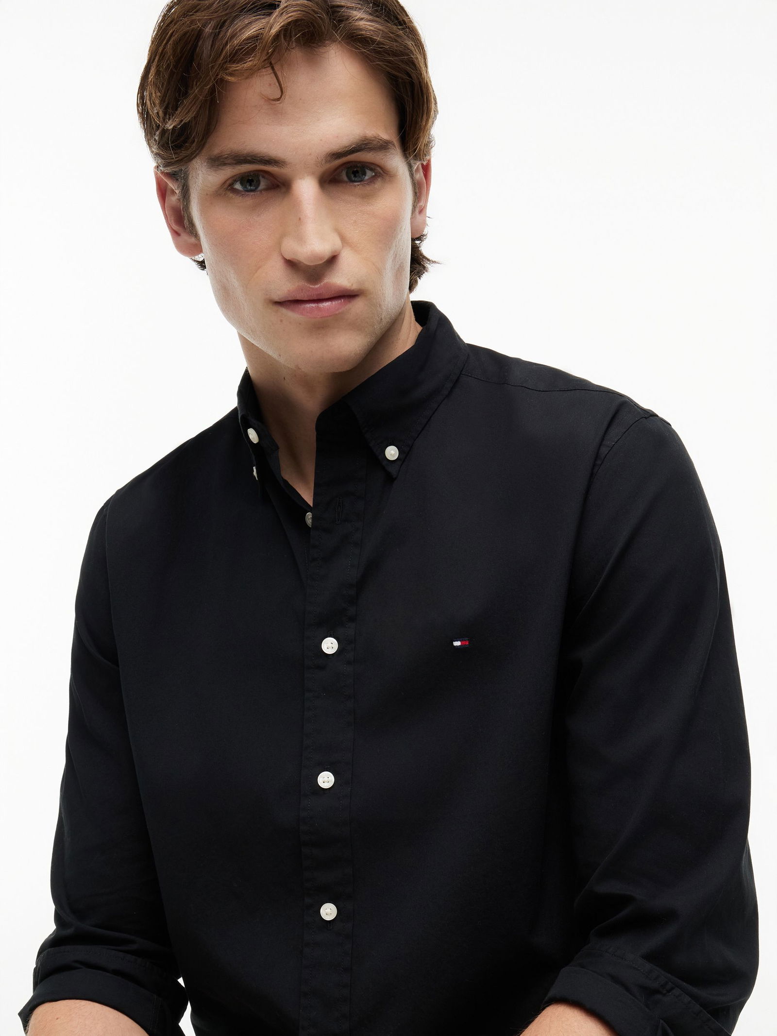 Tommy Hilfiger |  Tommy Hilfiger Hemd Regular Fit  | M | black