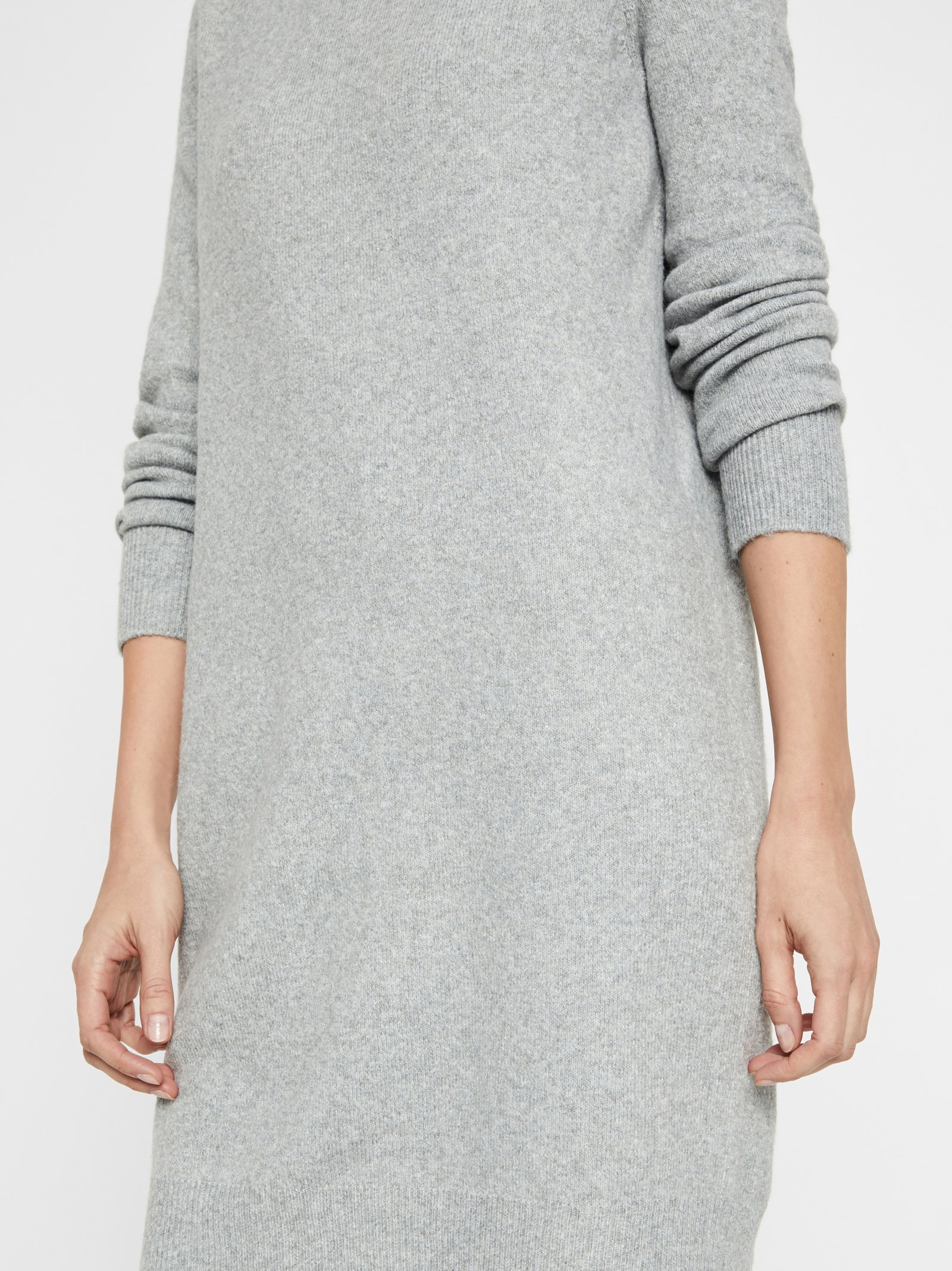 VMDOFFY LS O-NECK DRESS GA NOOS, Light Grey Melange #5