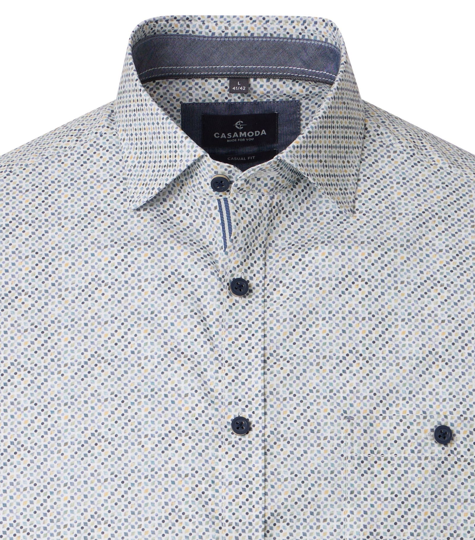 Casa Moda |  Casa Moda Hemd Regular Fit  | XXL | silber