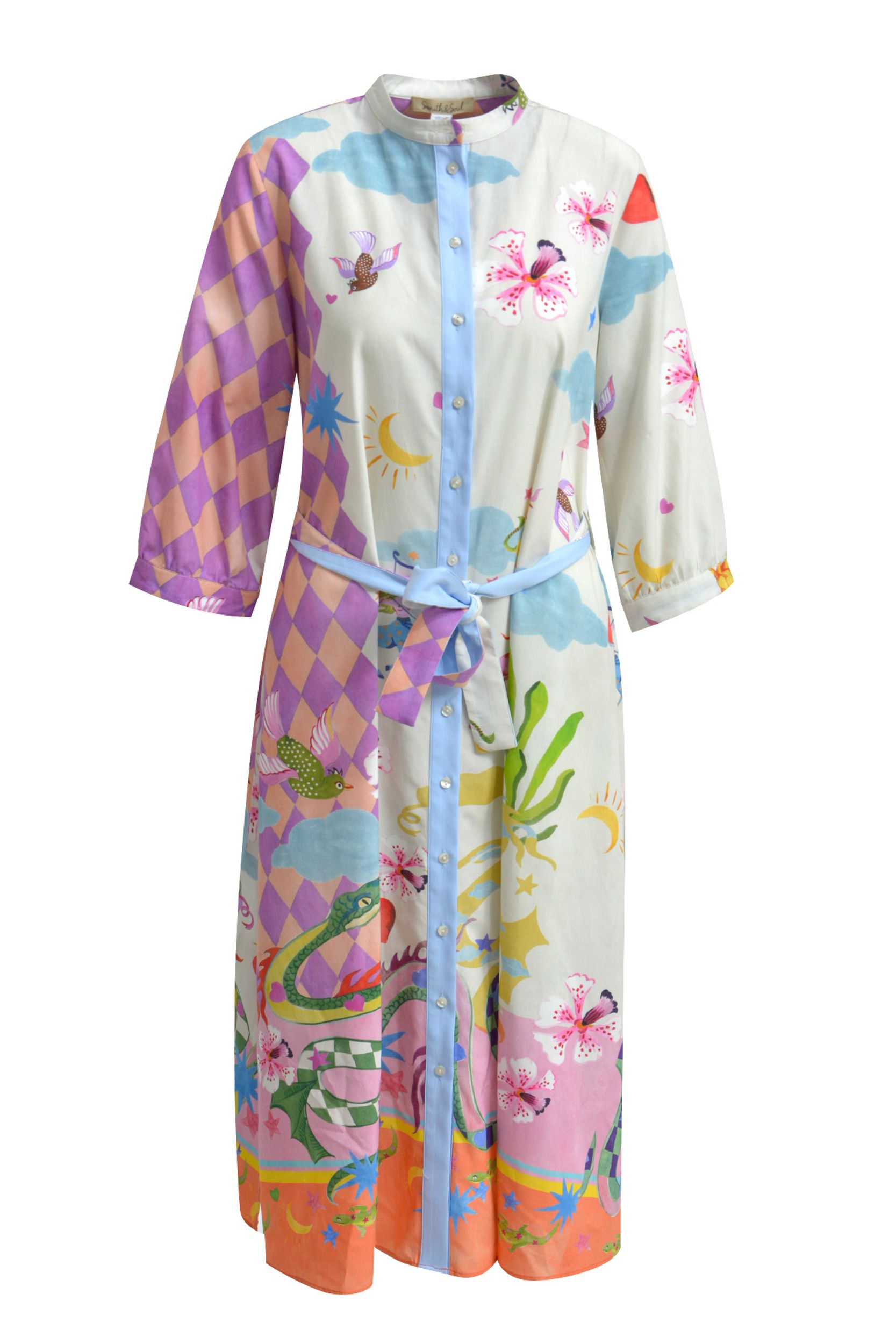  |  CRAZY DRESS, LAVENDER PRINT | M | lavender print