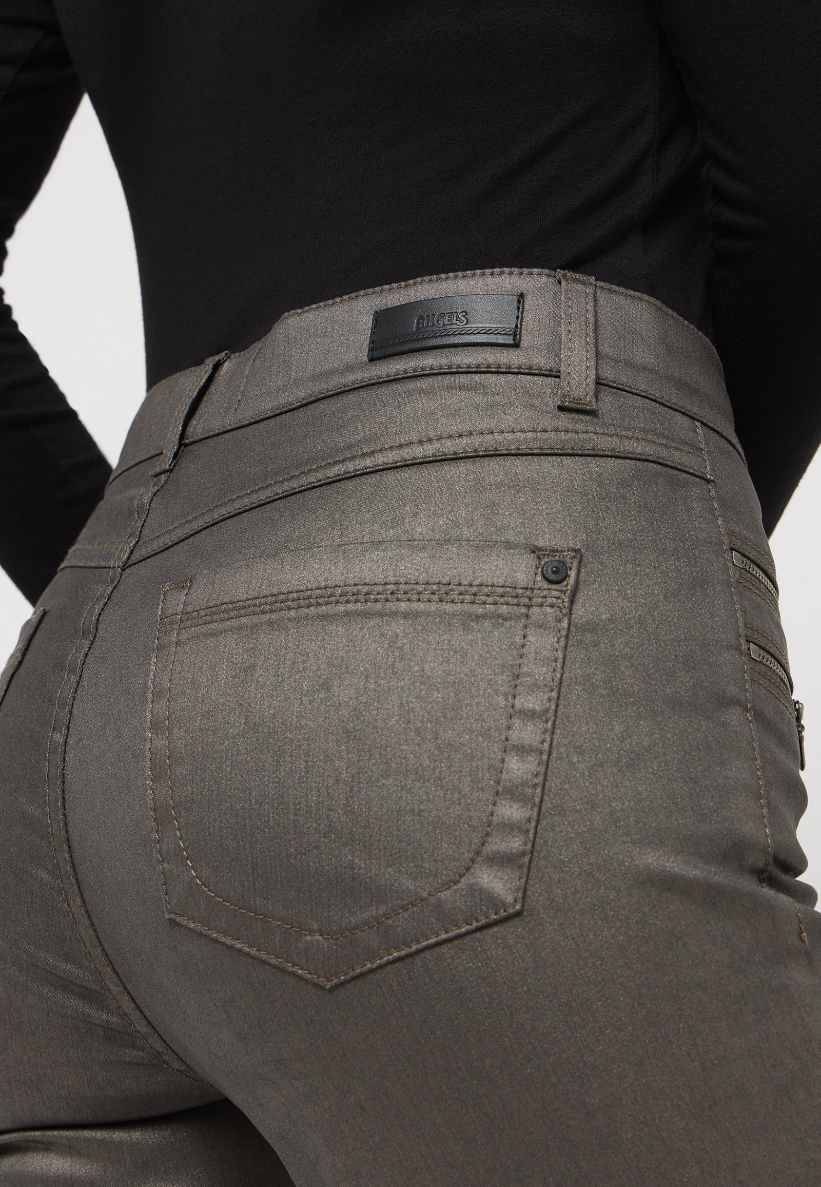 Angels Hose mit Coating "Malu Zip" #6
