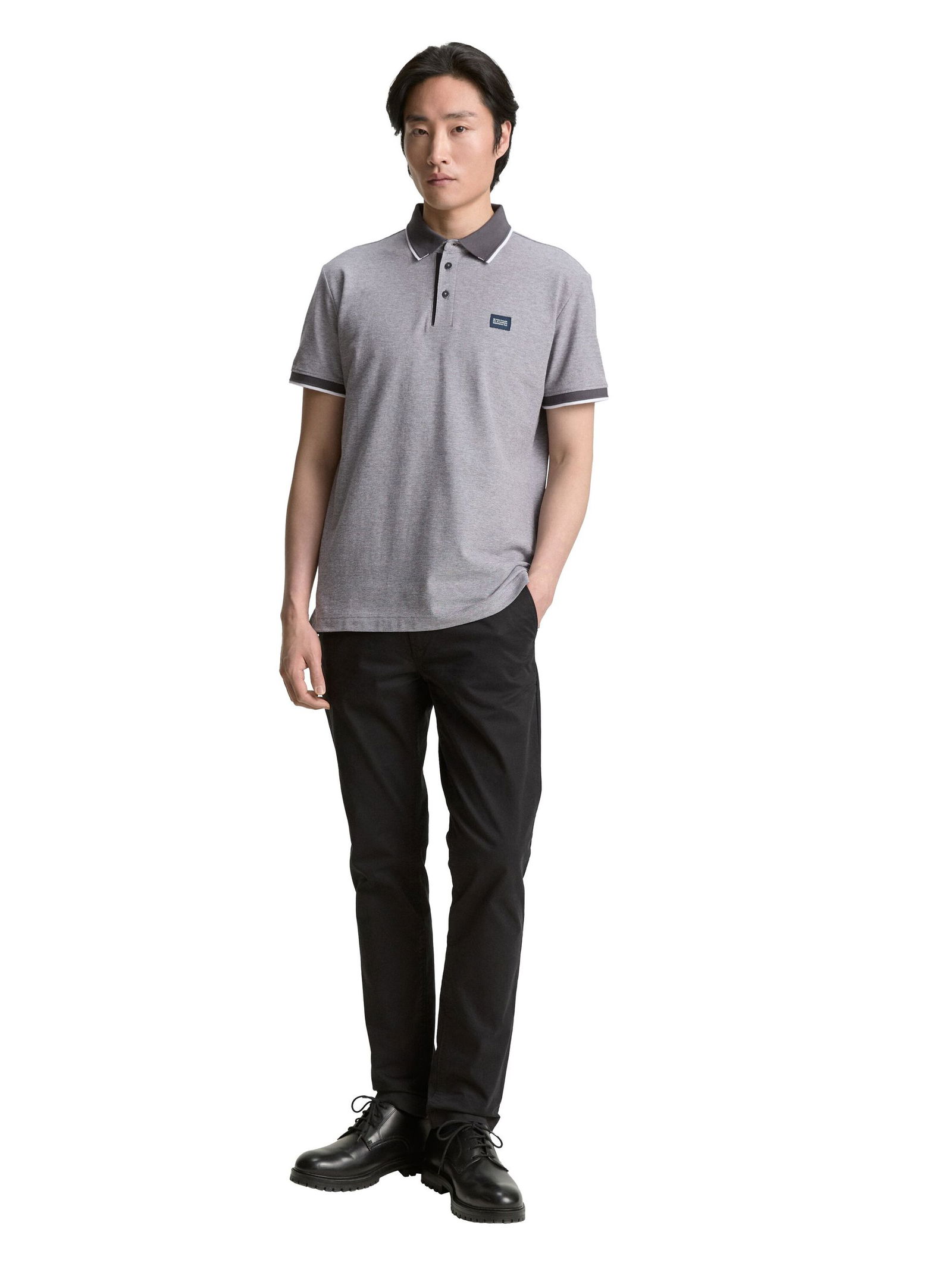 Tom Tailor |  Tom Tailor Poloshirt  | XXL | tarmac grey white two tone