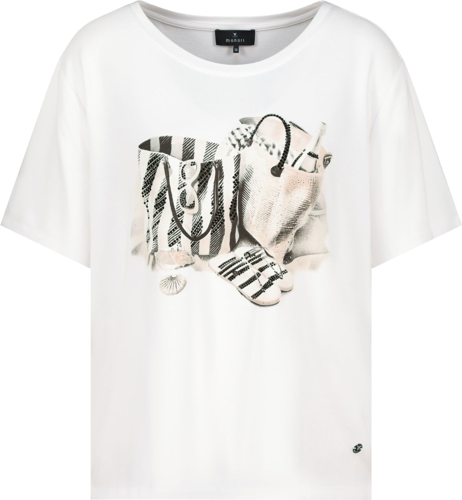Monari |  T-Shirt, cream | 36