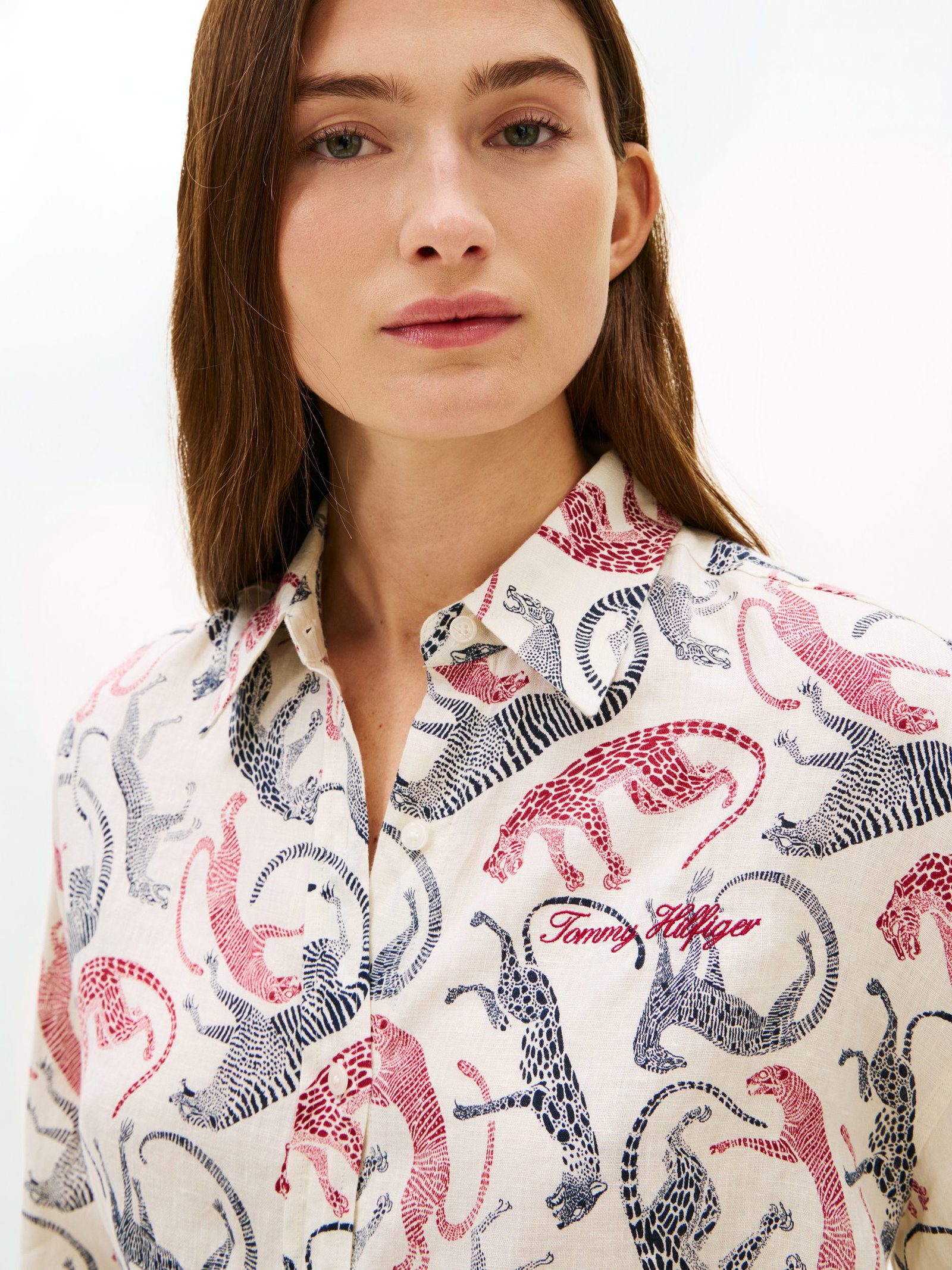 Tommy Hilfiger |  Tommy Hilfiger Bluse aus Leinen  | XS | cognac