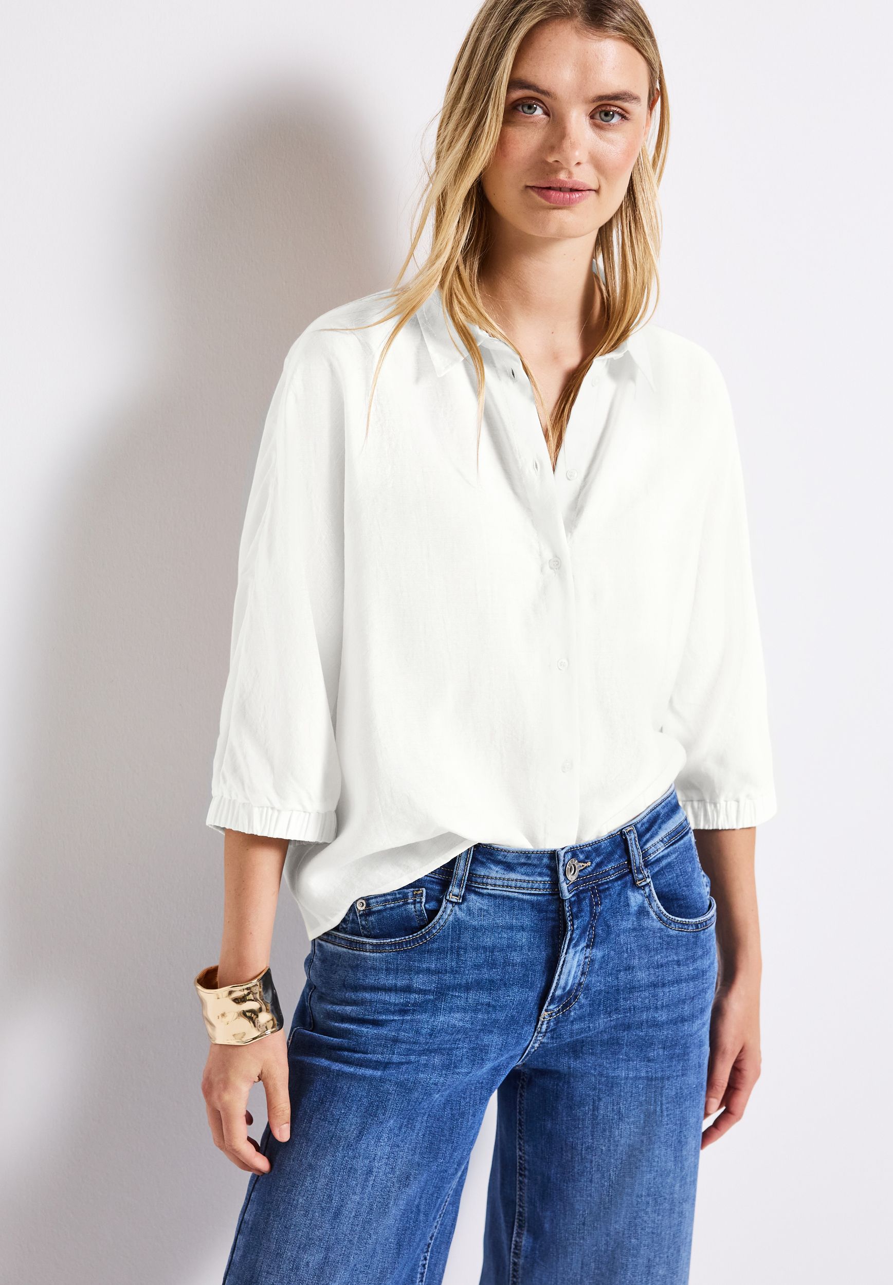 Street One |  Street One Druckbluse  | 40 | off white