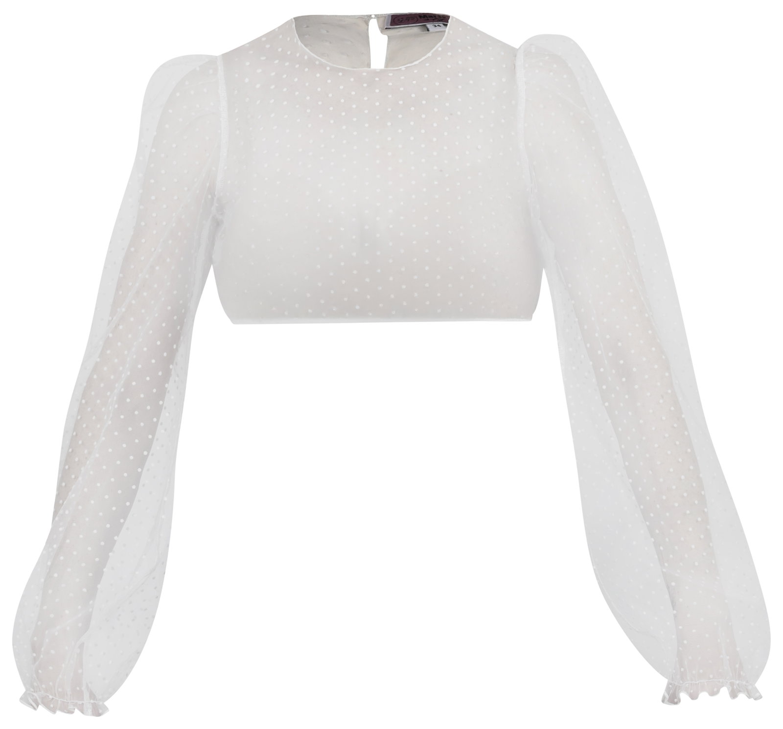 Dirndlbluse Kinding Langarm Puffarm ecru #1