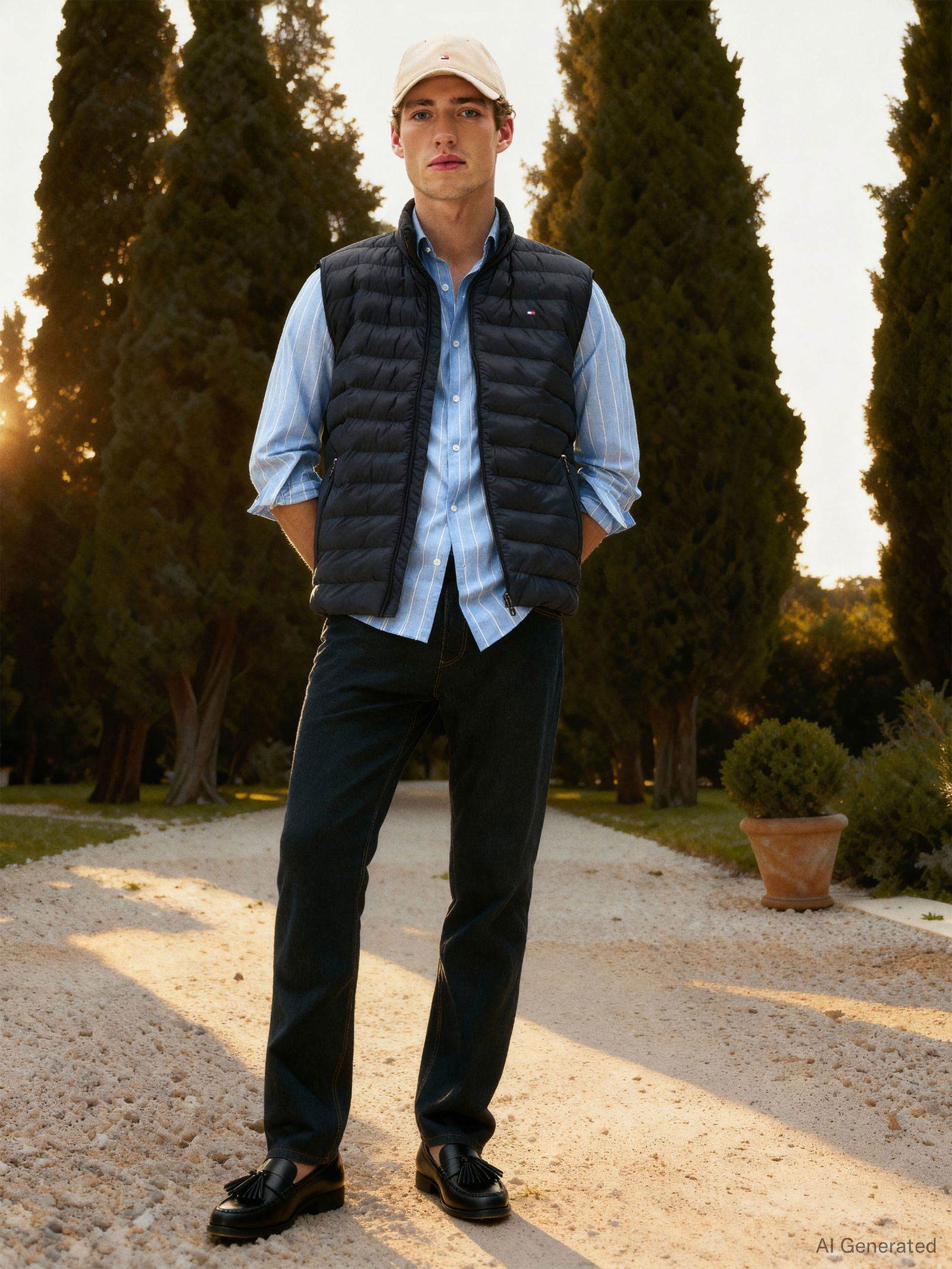 Tommy Hilfiger |  Tommy Hilfiger Weste | M | desert sky