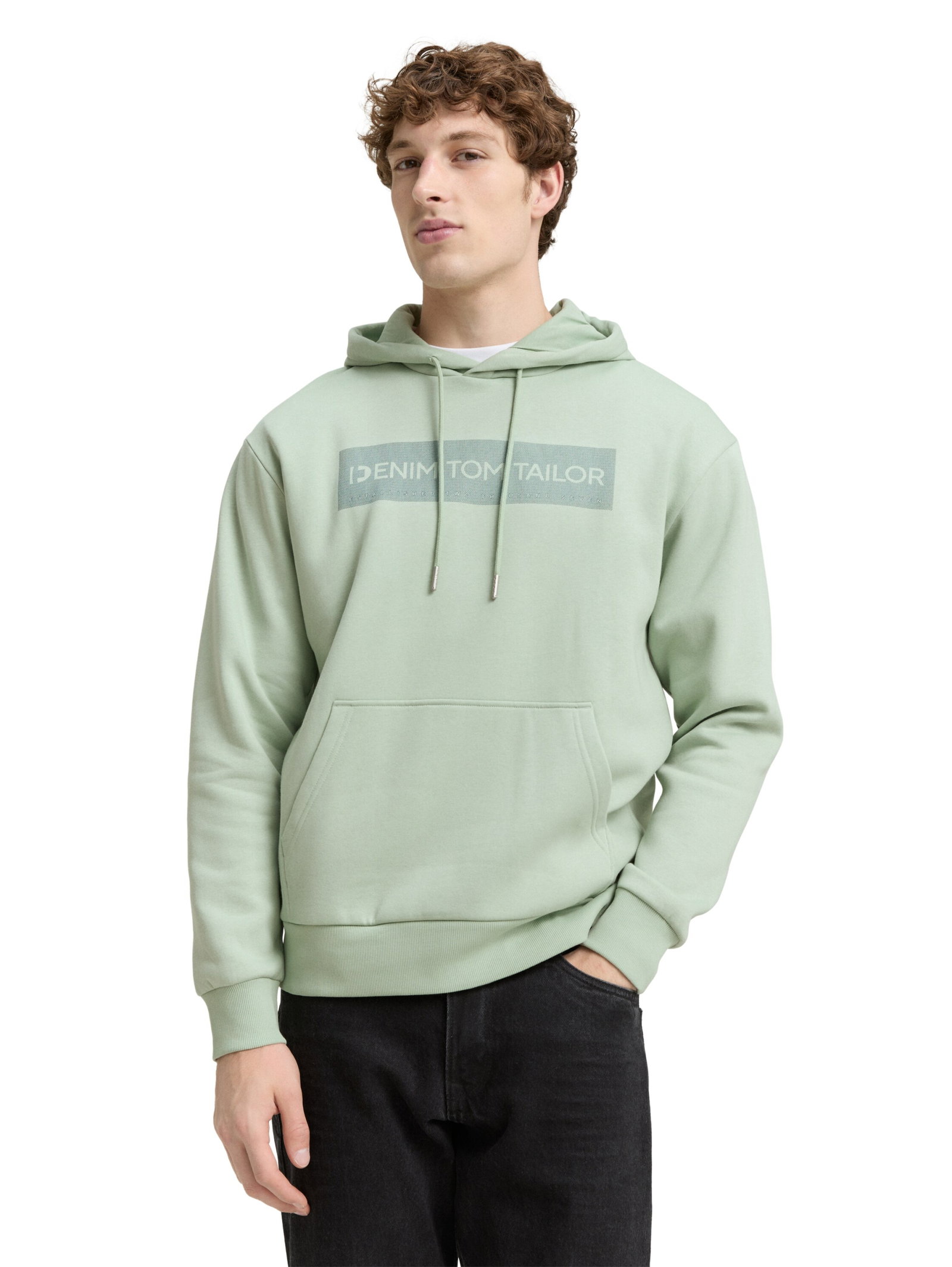 printed sweat hoodie, Fresh Mint Green #5