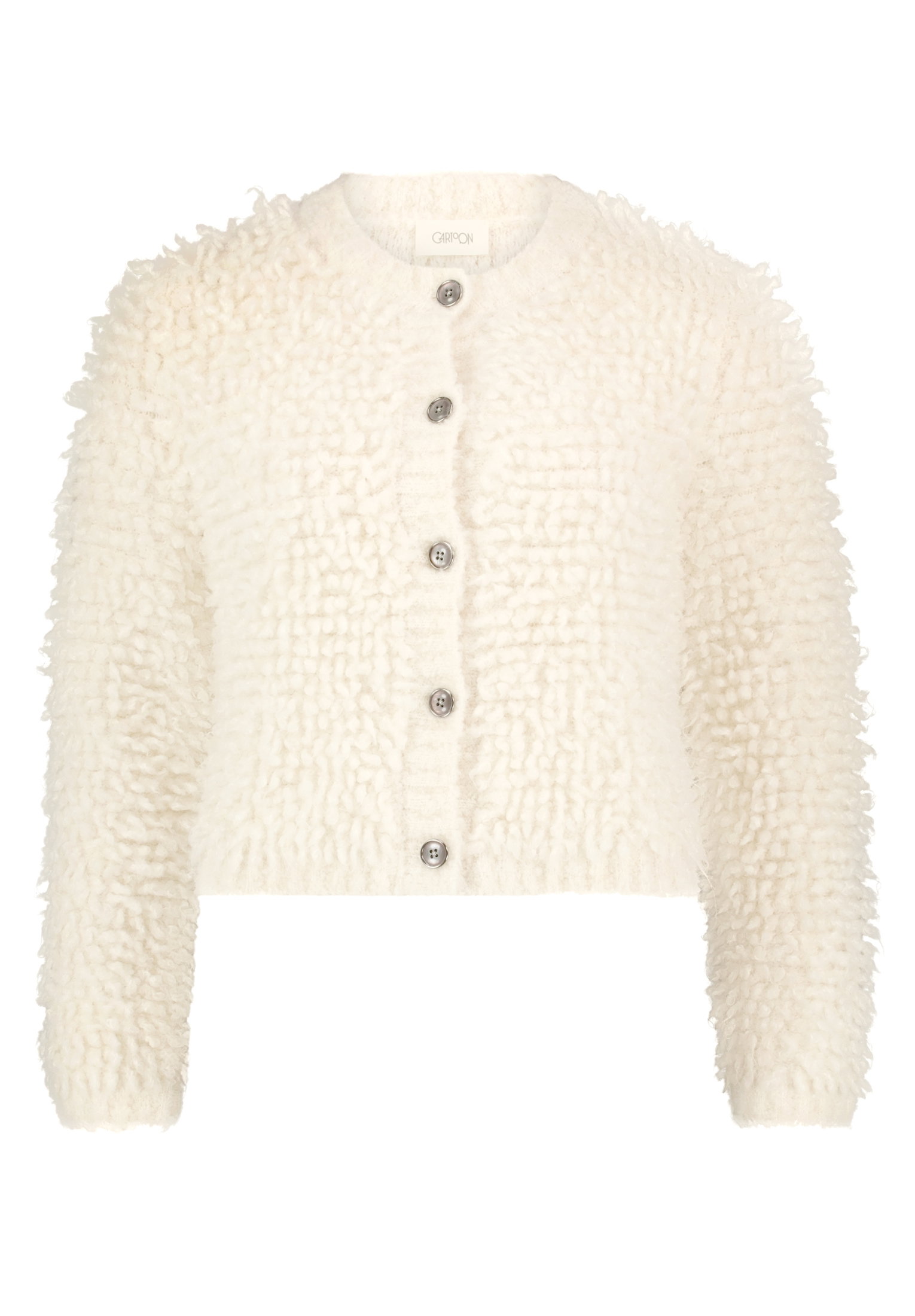 Strickjacke Kurz 1/1 Arm, Eggnog #1