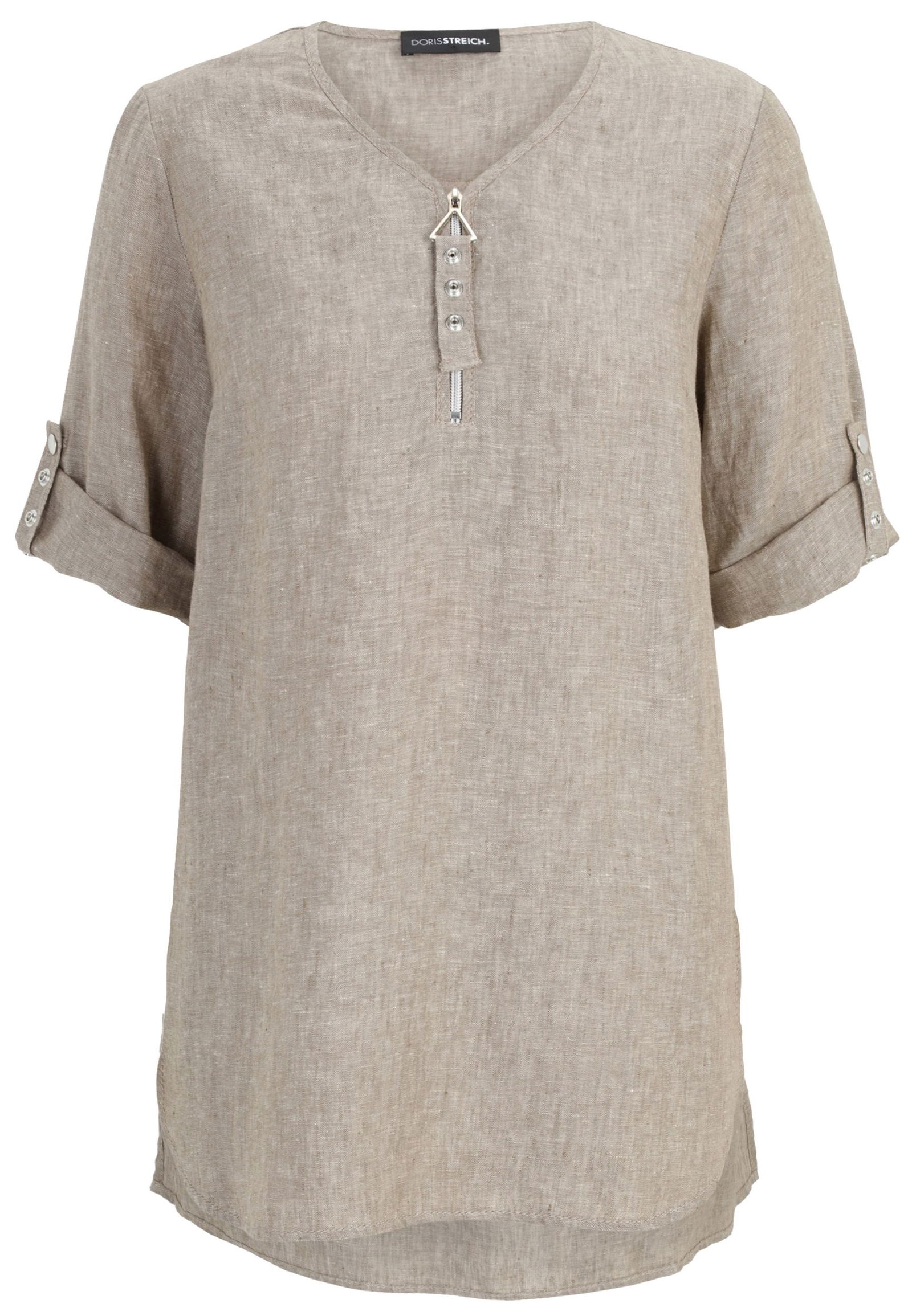Doris Streich |  Doris Streich Bluse aus Leinen  | 48 | sand