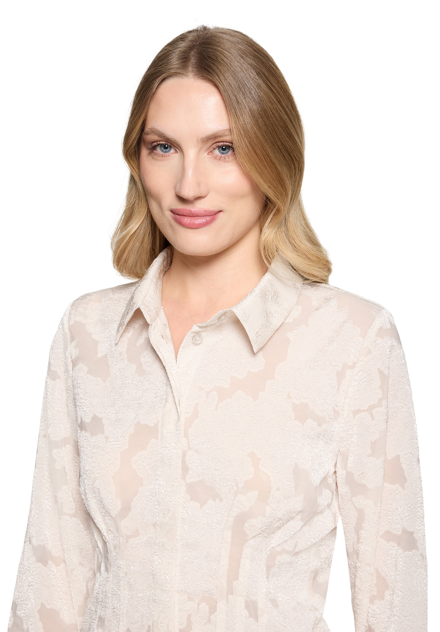 Bluse Kurz 1/1 Arm, Cream/Cream #6