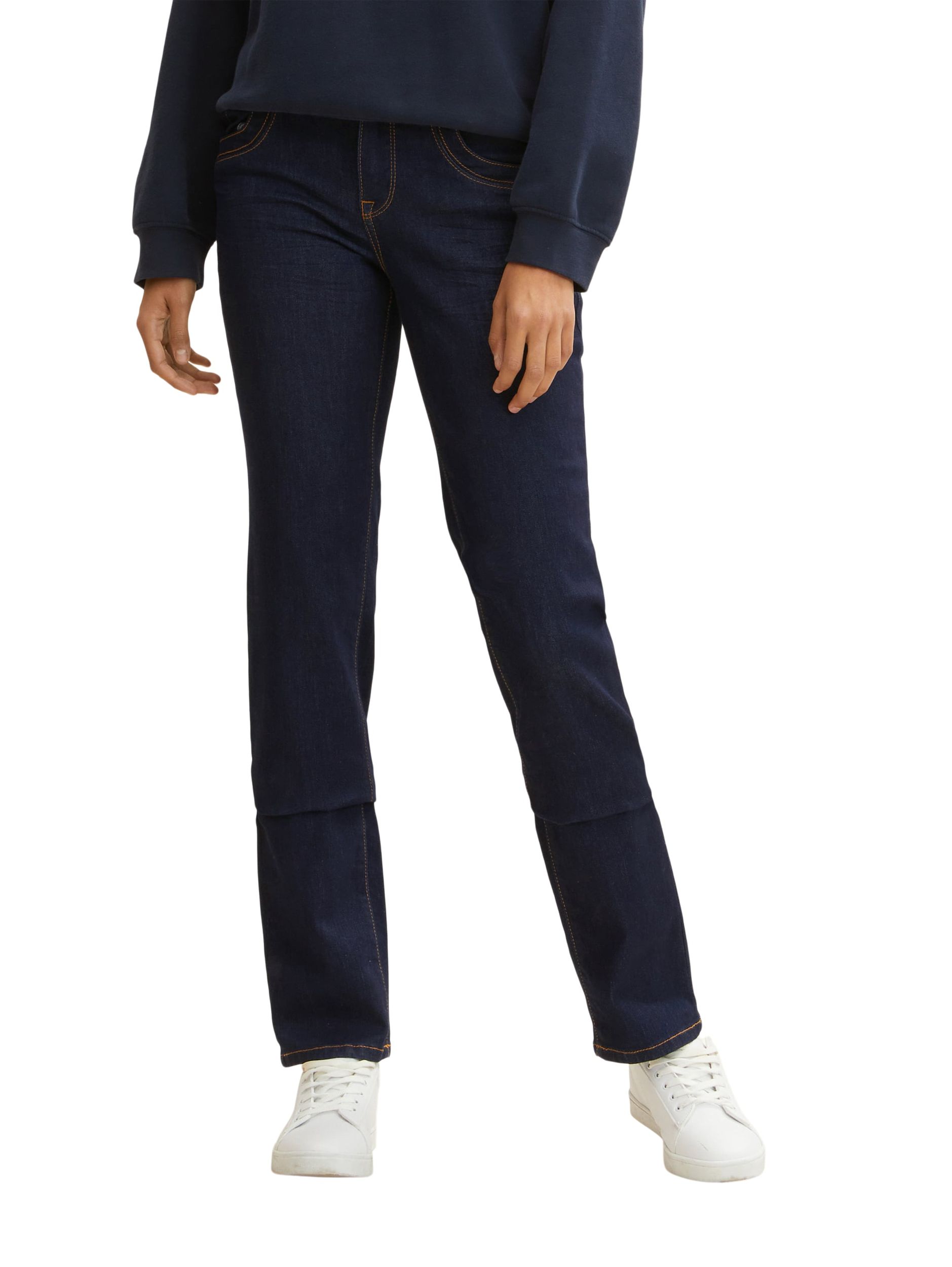 Tom Tailor |  Alexa Straight Jeans mit Bio-Baumwolle | 34/32 | rinsed blue denim