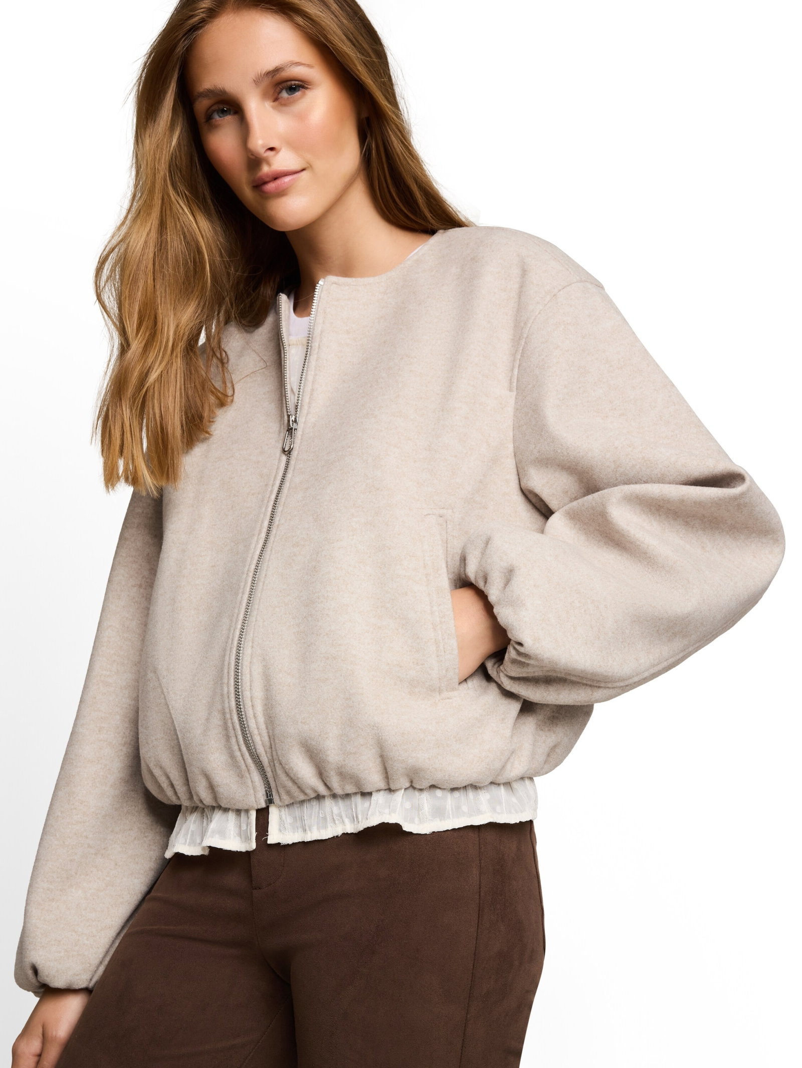 blouson jacket, atmosphere beige melange #5