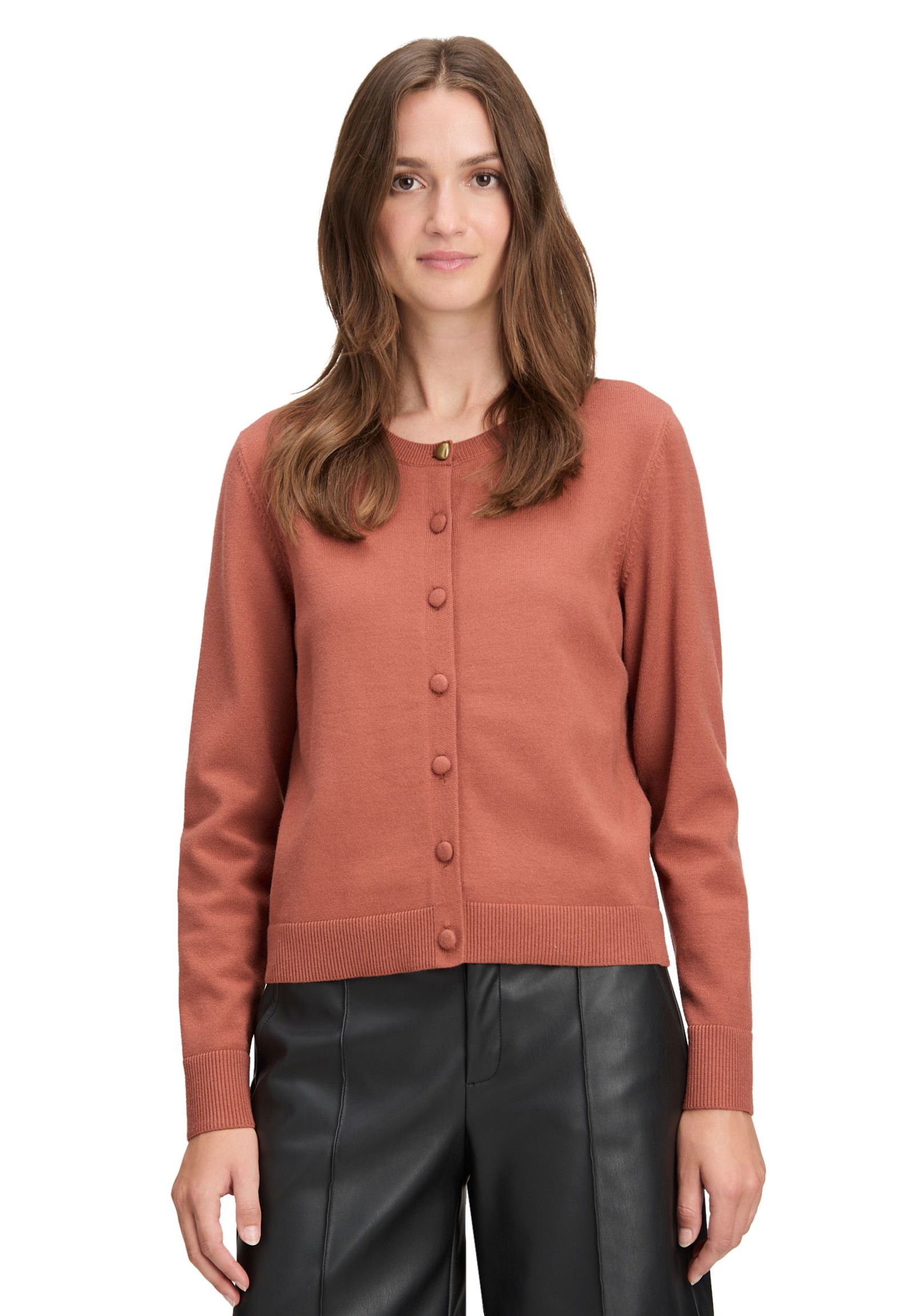 |  Strickjacke Kurz 1/1 Arm, Chutney | 42 | terra cotta