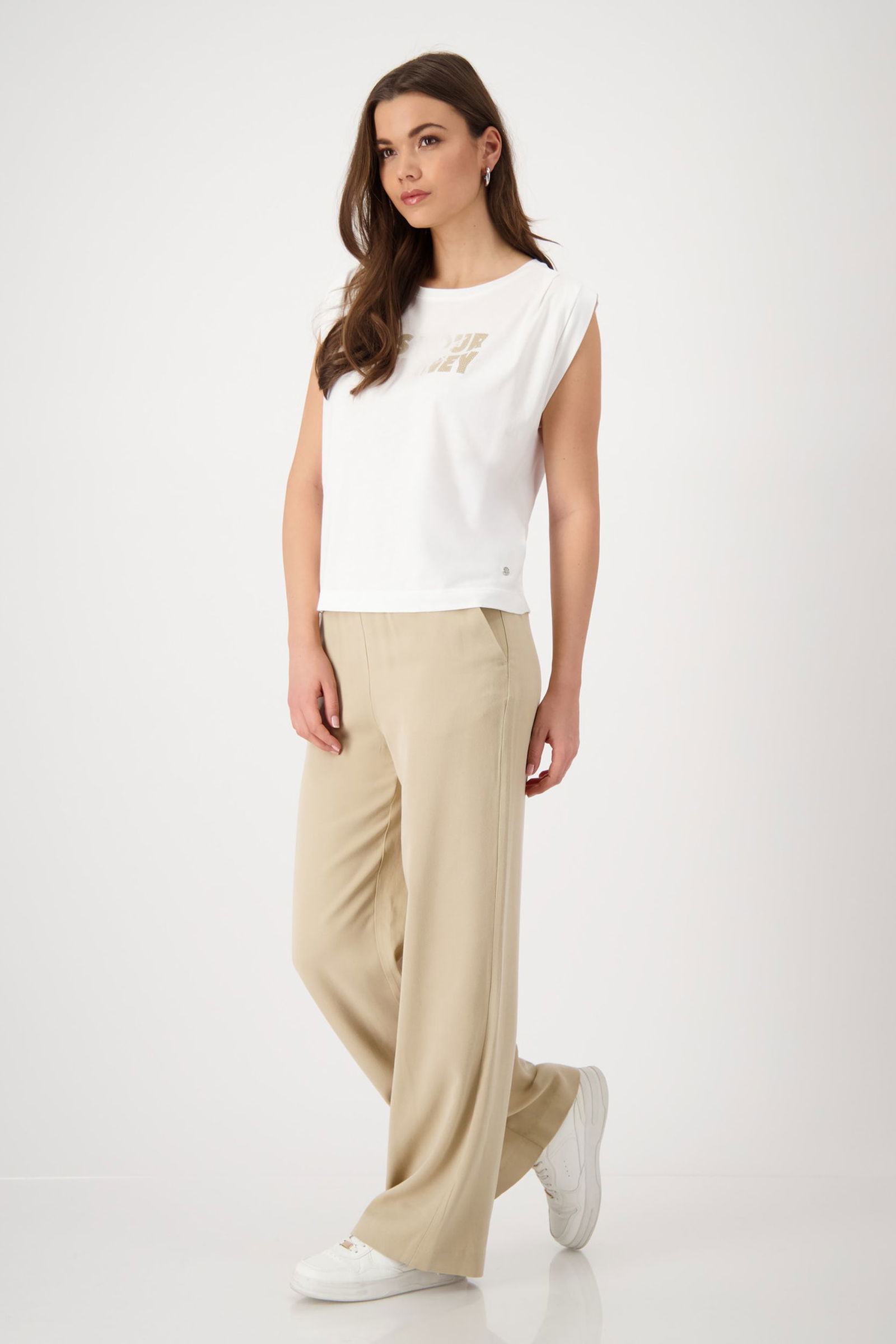 Monari |  T-Shirt, cream | 46