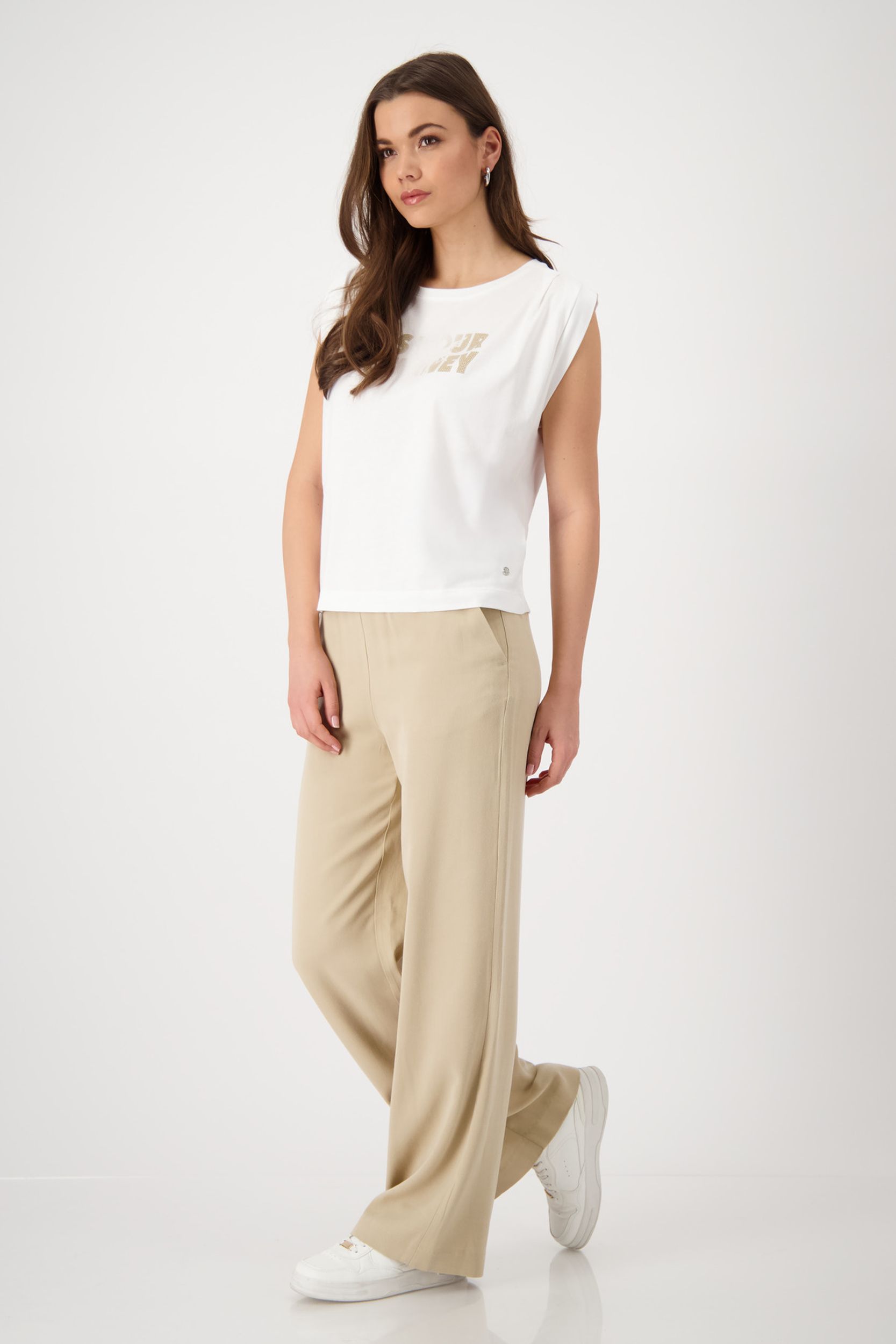 Monari |  T-Shirt, cream | 46