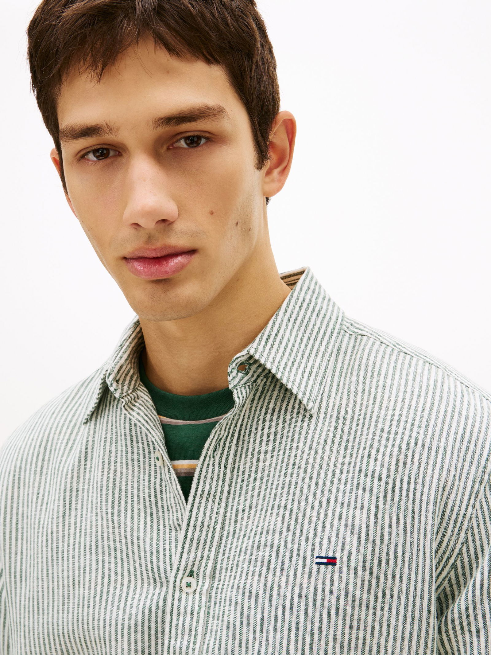 Tommy Jeans |  Tommy Jeans Hemd Super Slim Fit  | S | Mid Blue