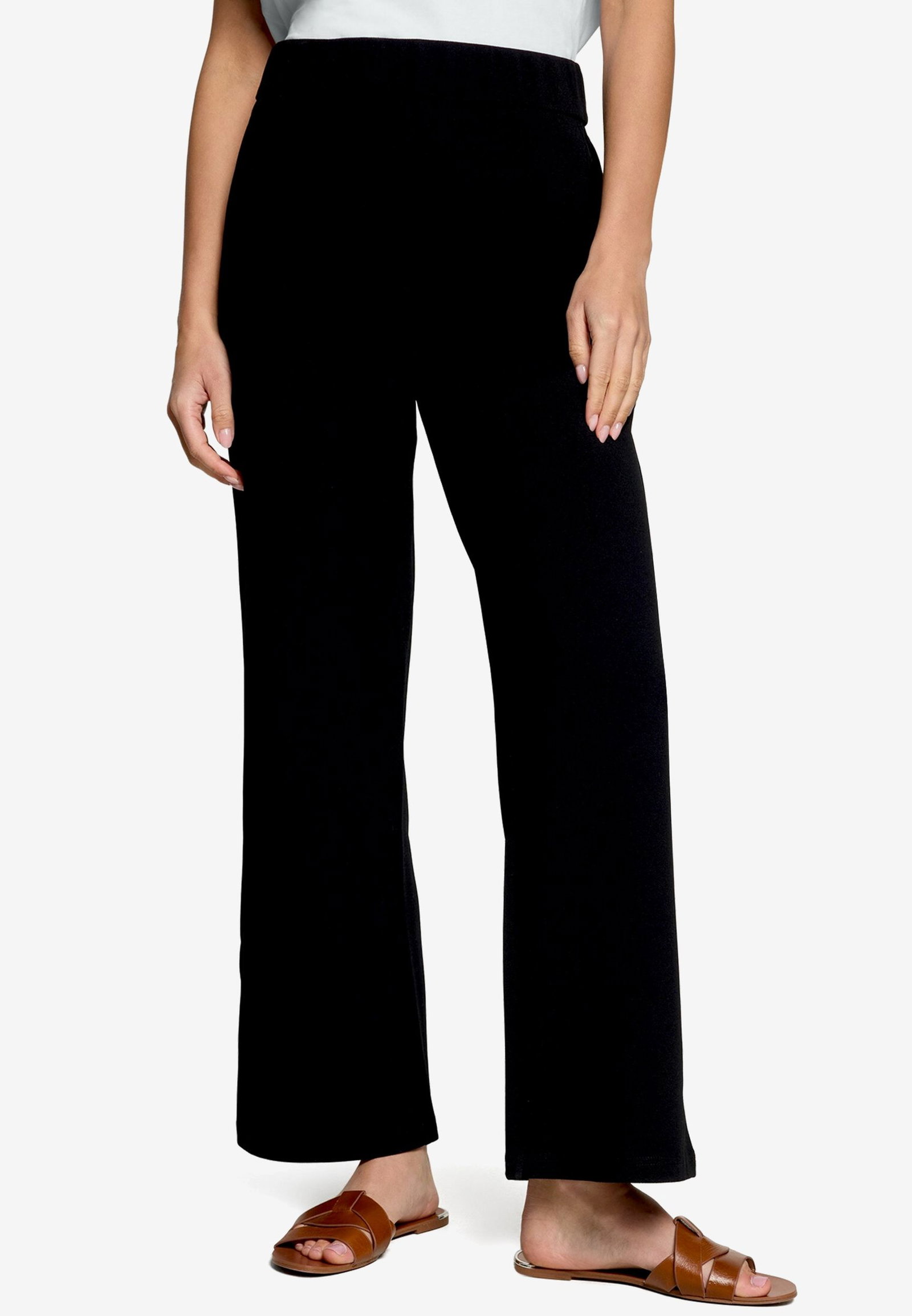 Zero |  Zero Stoffhose mit elastischem Bund | 36 | black beauty