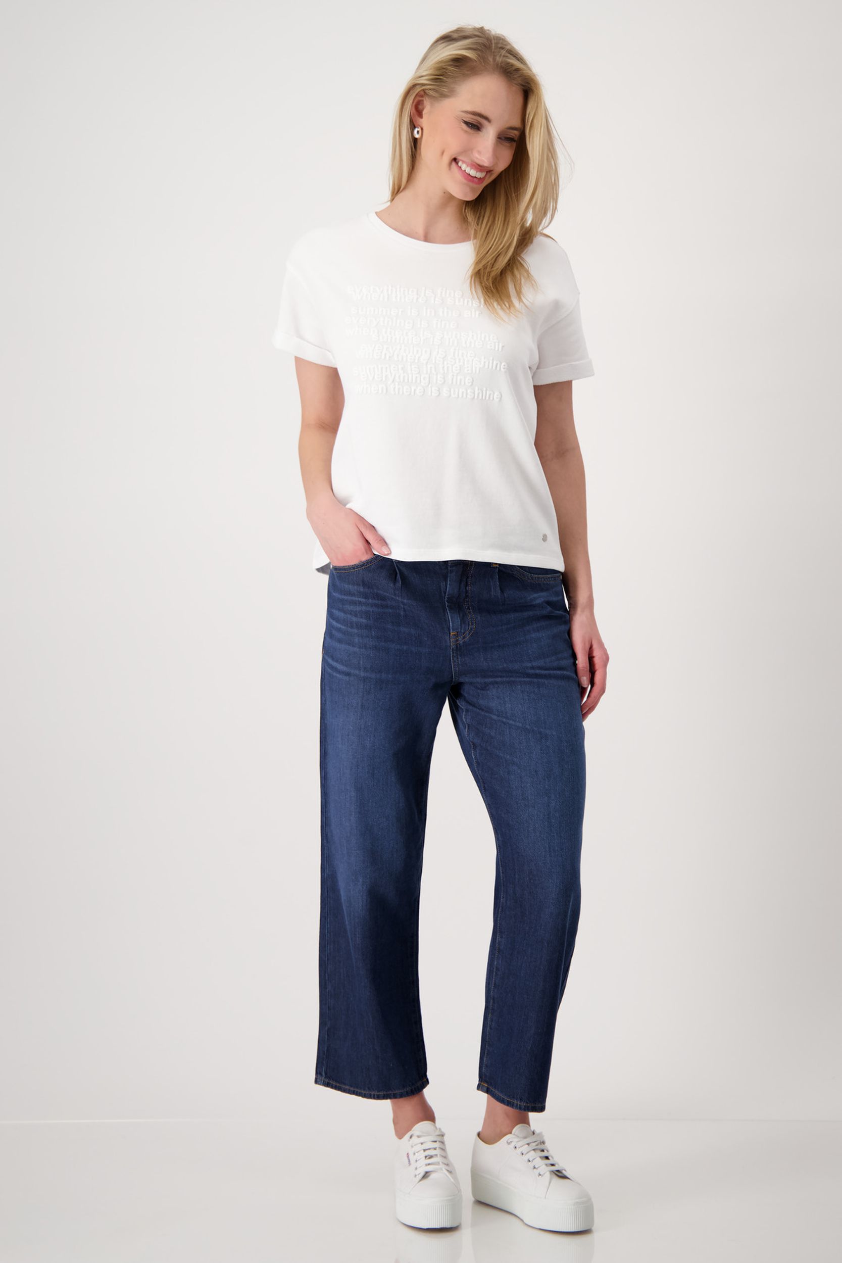 Monari |  T-Shirt, cream | 42