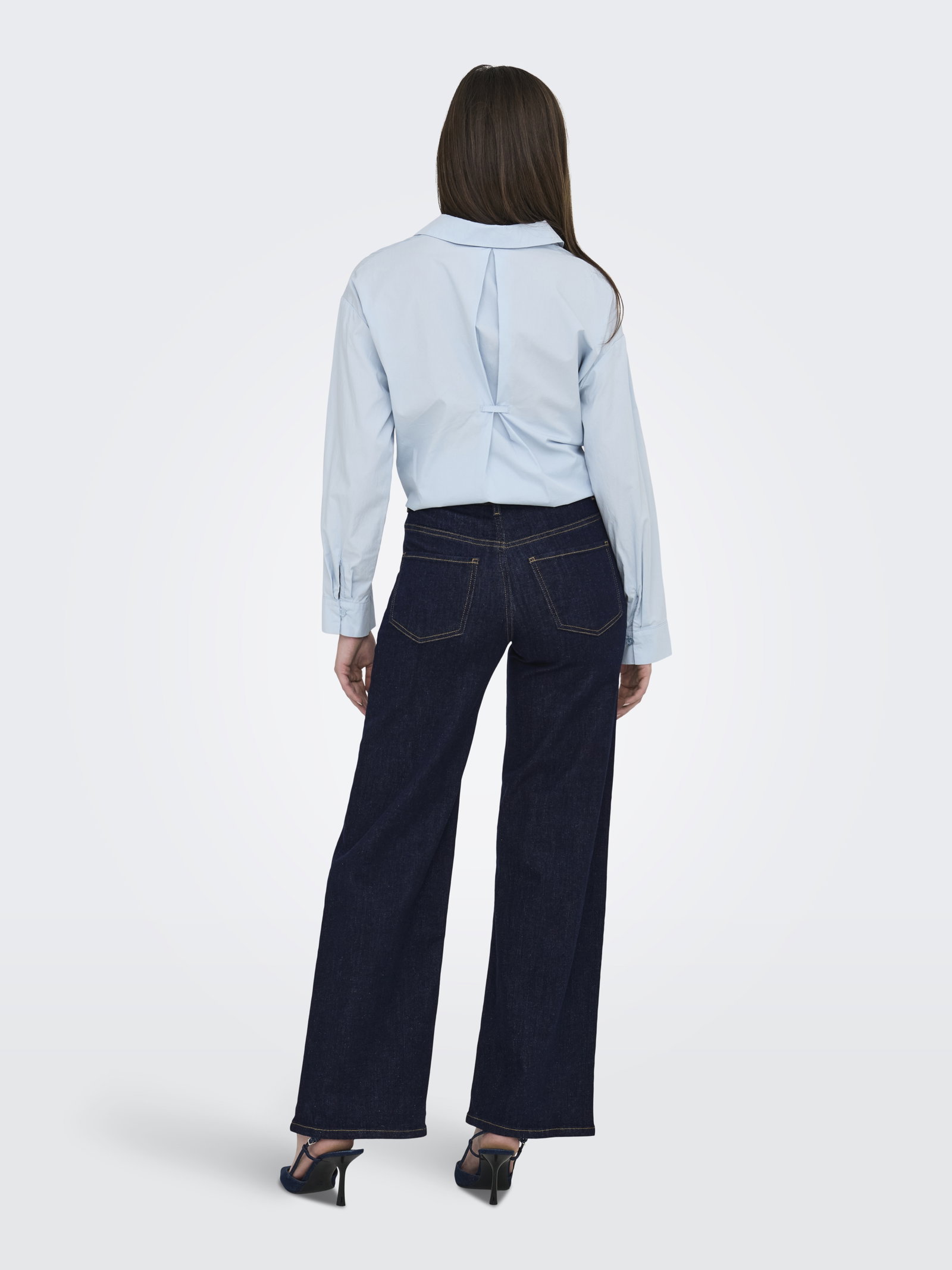 JDYFELINA-FINA HW WIDE RINSE JNSDNM, Dark Blue Denim/RINSE BLUE DENIM #3