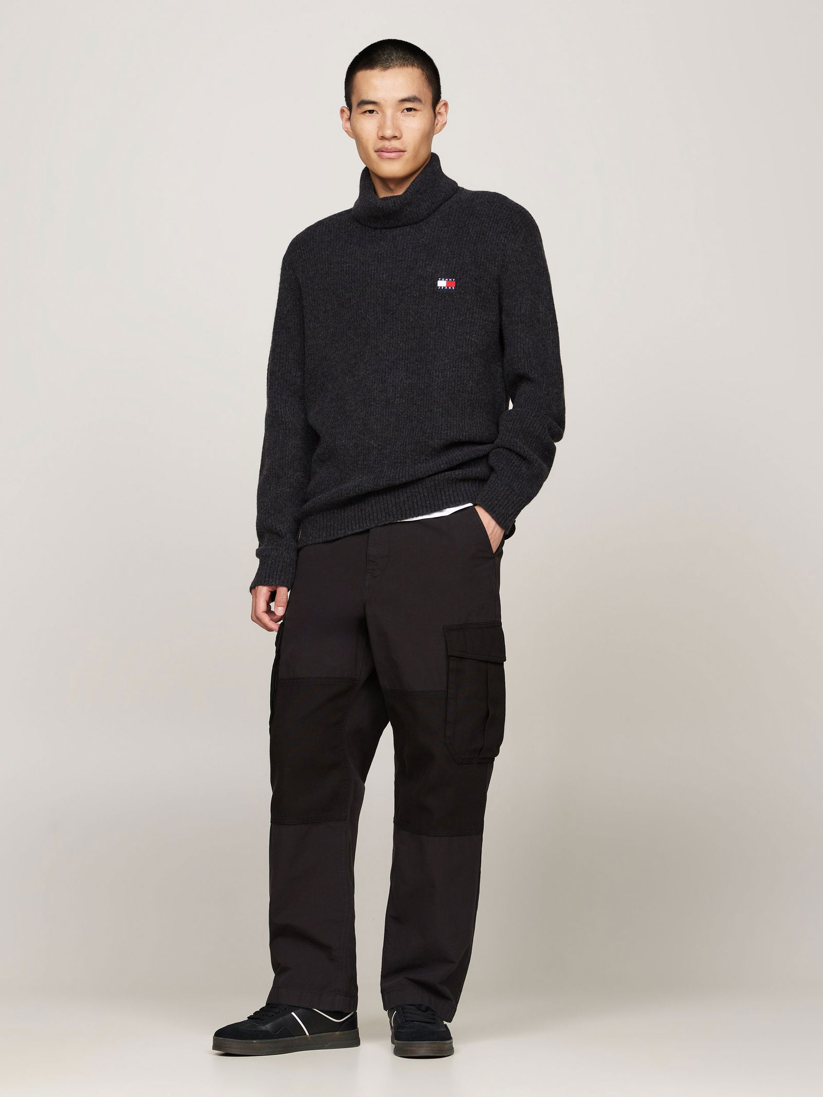 Tommy Jeans | Tommy Jeans Rollkragenpullover | M | dark grey heather