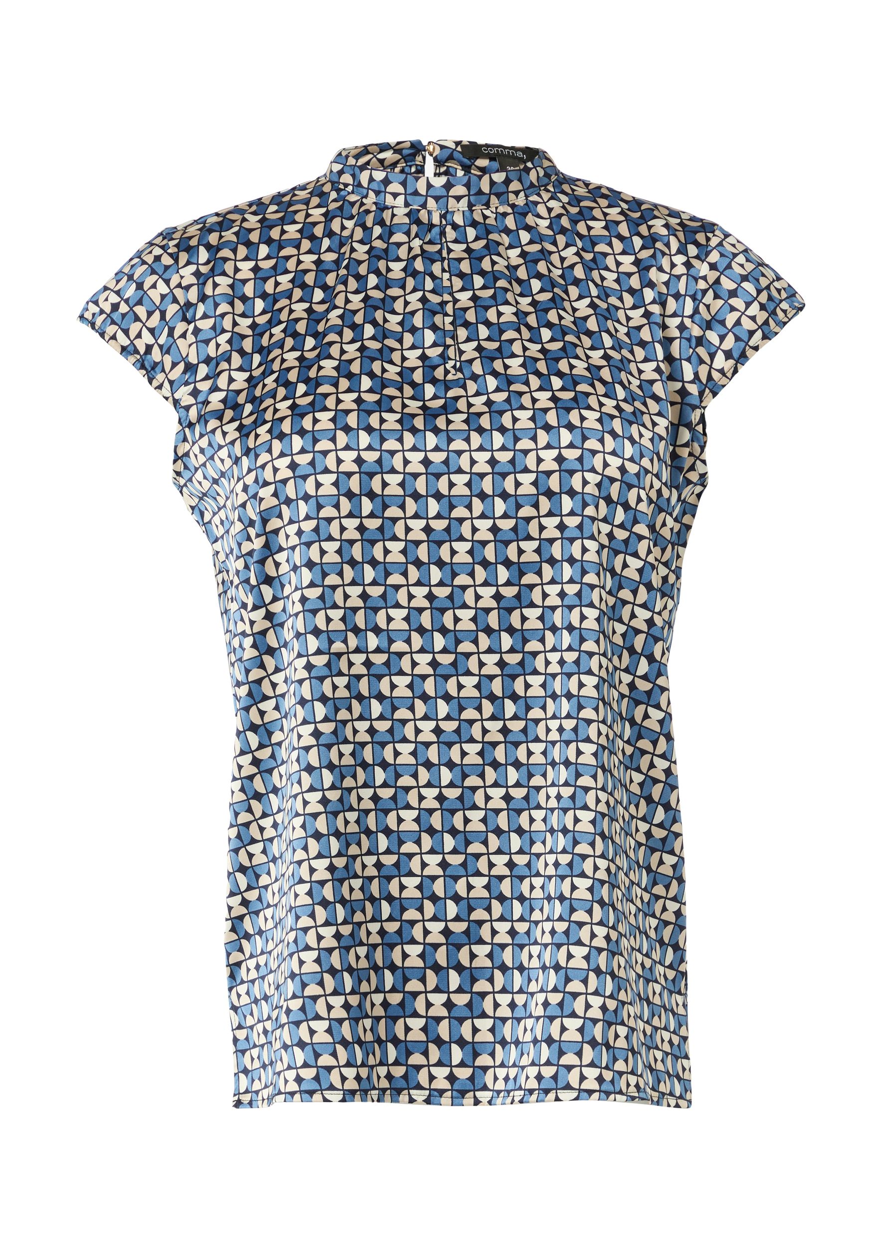 Comma |  Comma Druckbluse  | 34 | blau