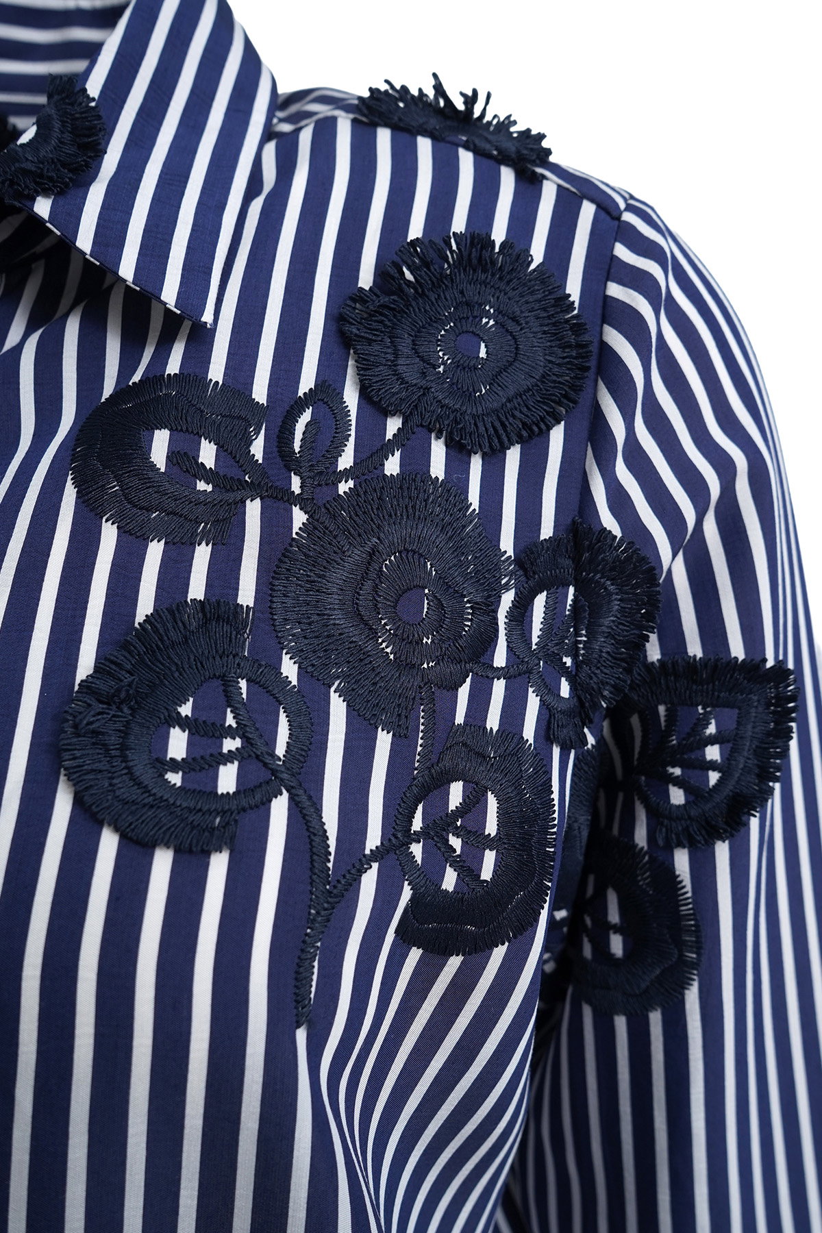 SHIRT BLOUSE 1/1 SLEEVE, NAVY PRINT #4