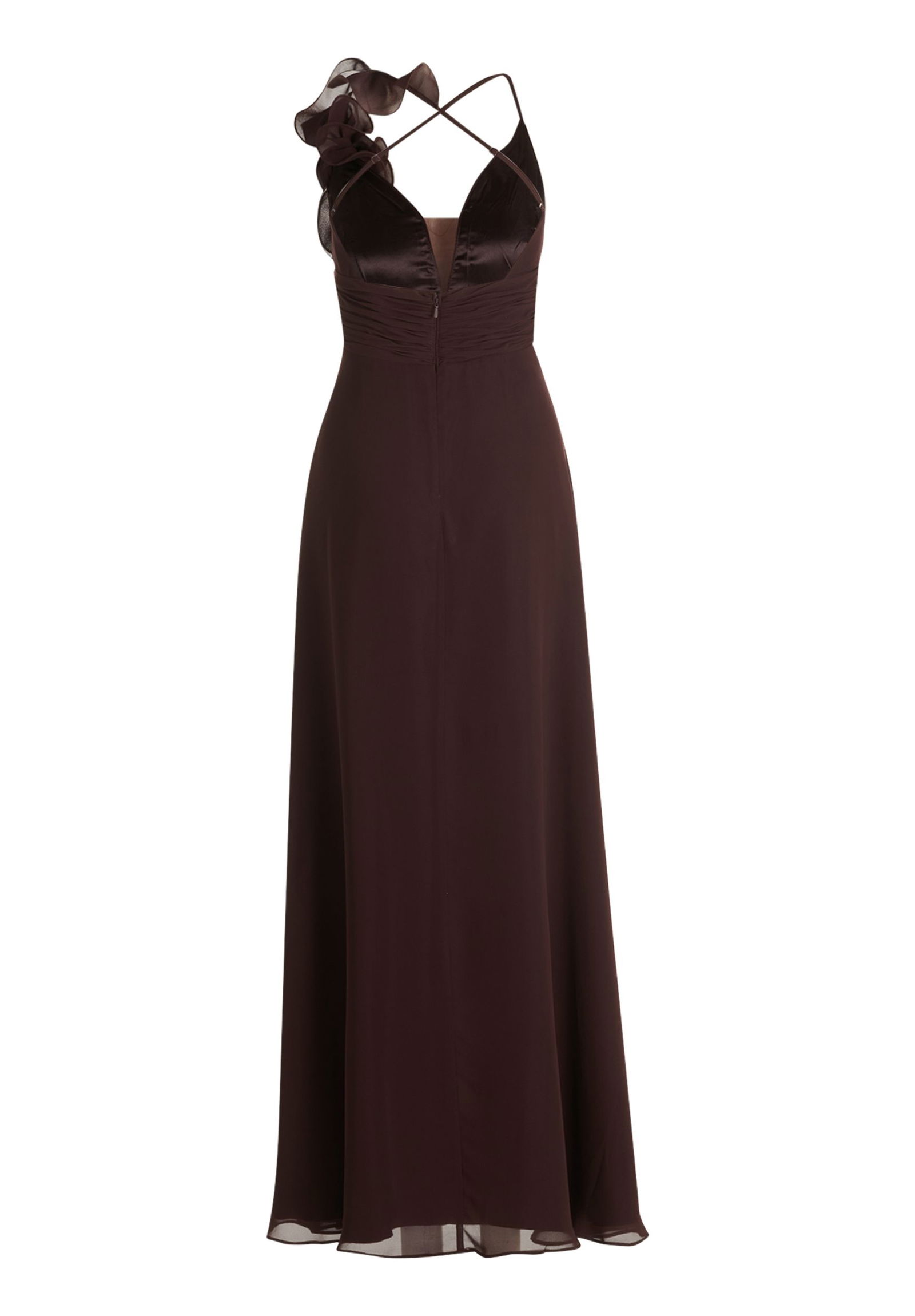 |  Kleid Lang ohne Arm, Night Sky | 34 | dark maroon