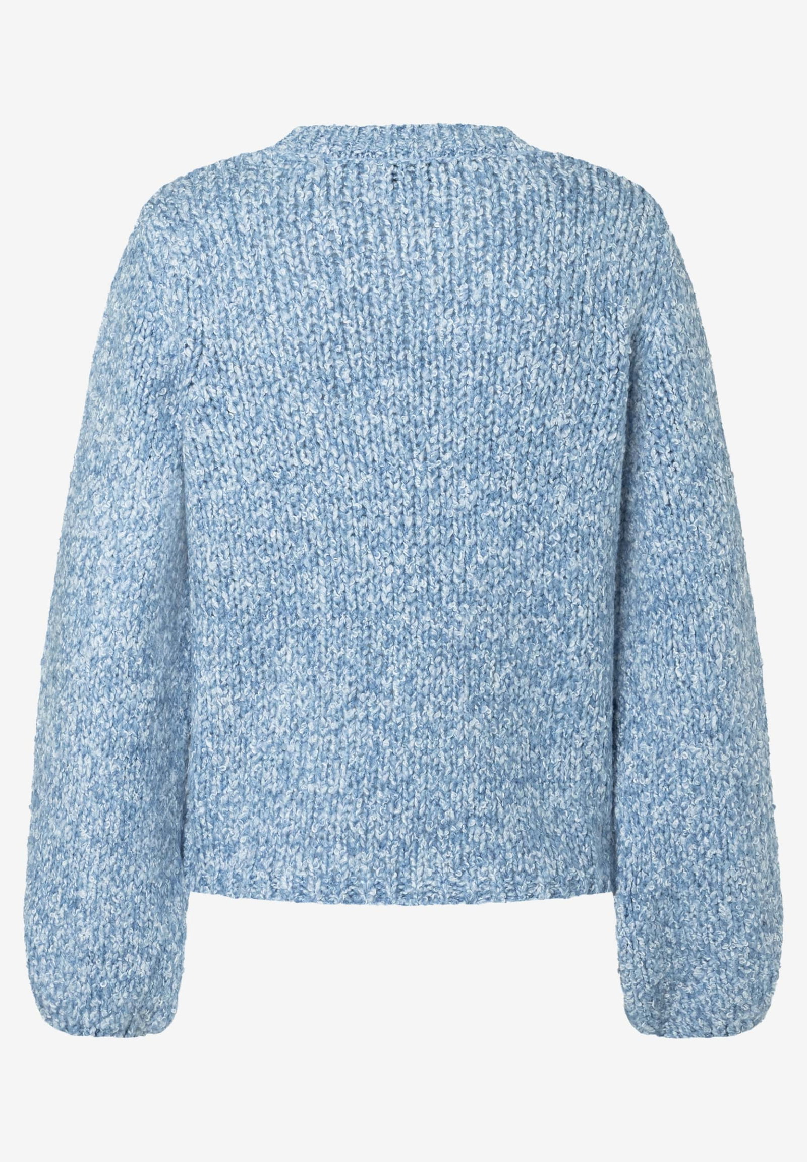 Pullover with Boucle-Yarn, autumn blue #2