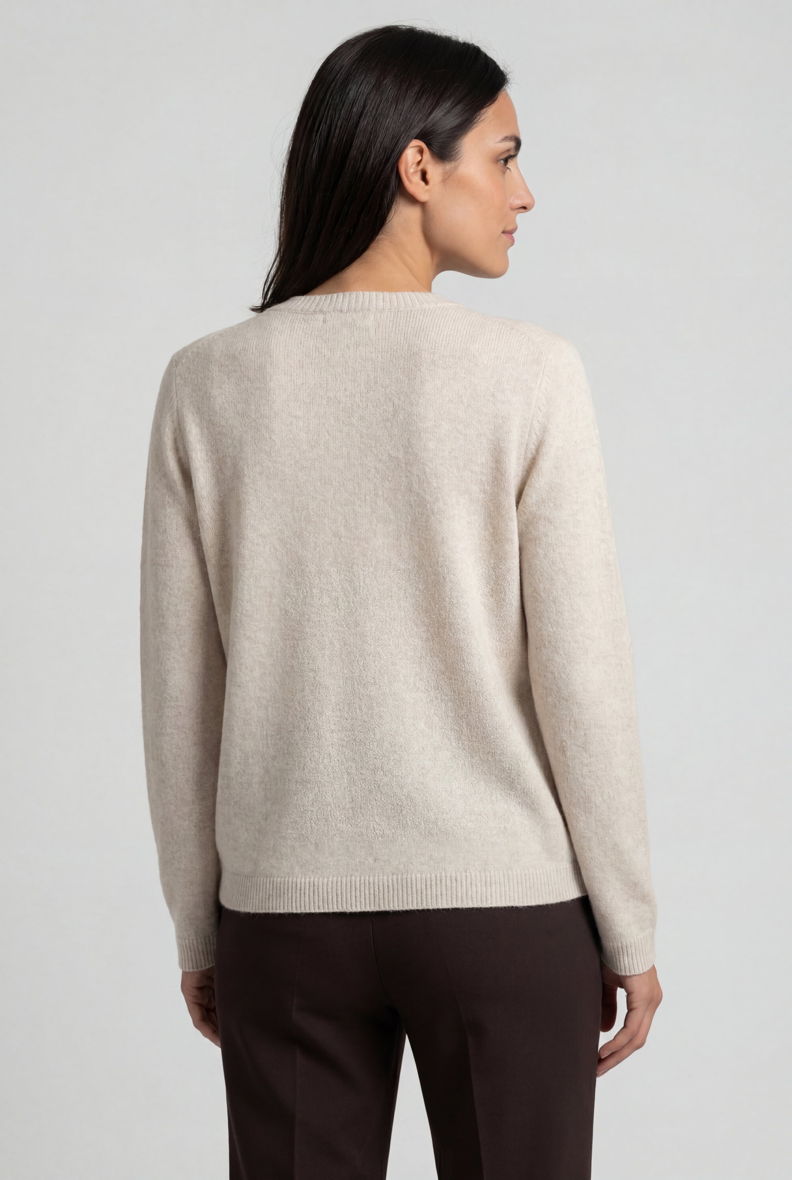 Cardigan Long Sleeves, Almond Beige Mel. #2