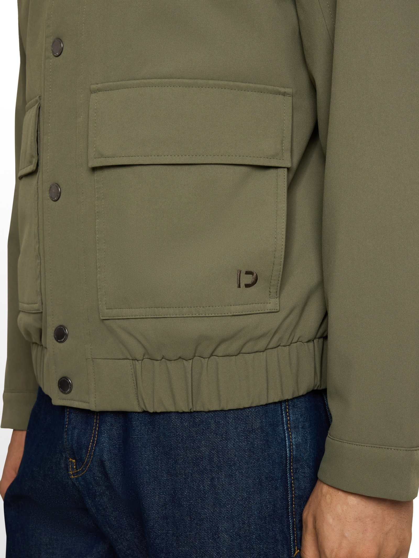 blouson with corduroy collar, urban olive green #6